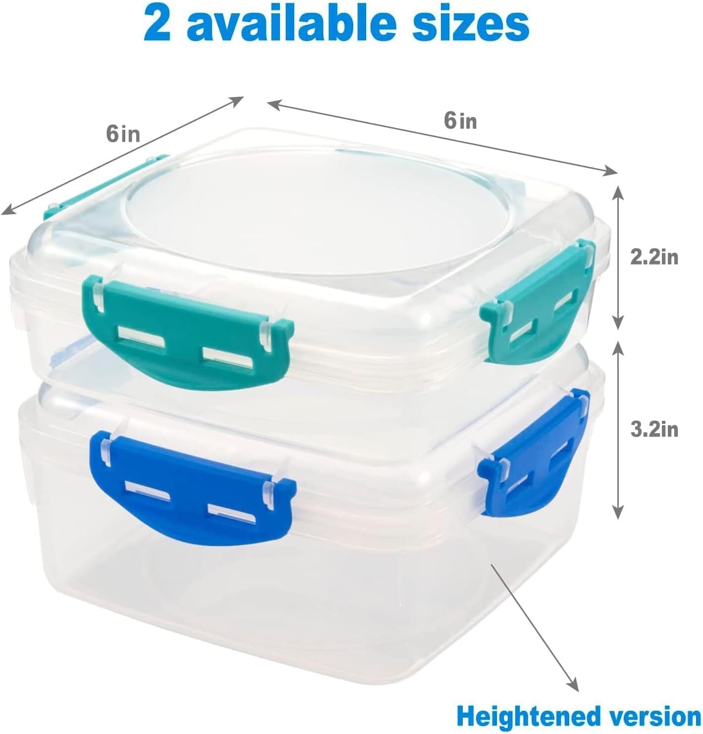 4 PCS Sandwich Containers – 100% Airtight & Bpa-Free & Microwave & Dishwasher Sa
