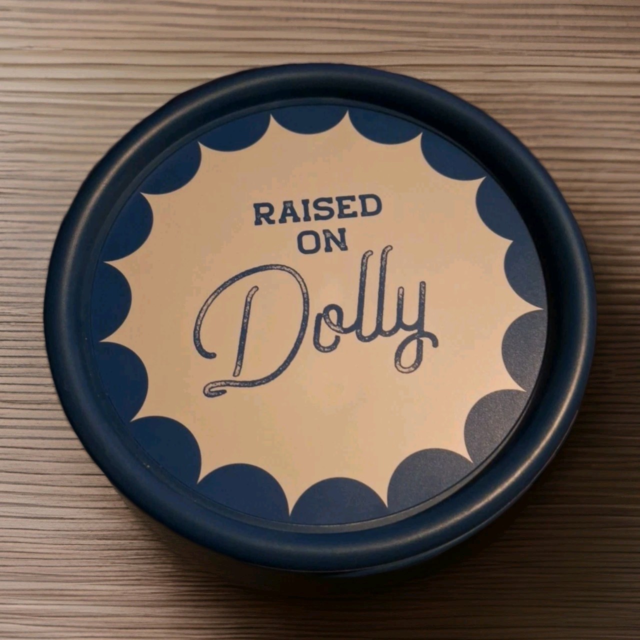 Dolly Parton Dollar General Raised On Dolly Blue & White Turntable 9″ NEW