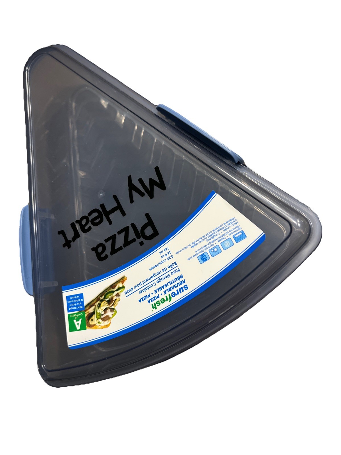 “Pizza My Heart” Pizza Storage Lunch Container Space-Saver Reusable BPA-free