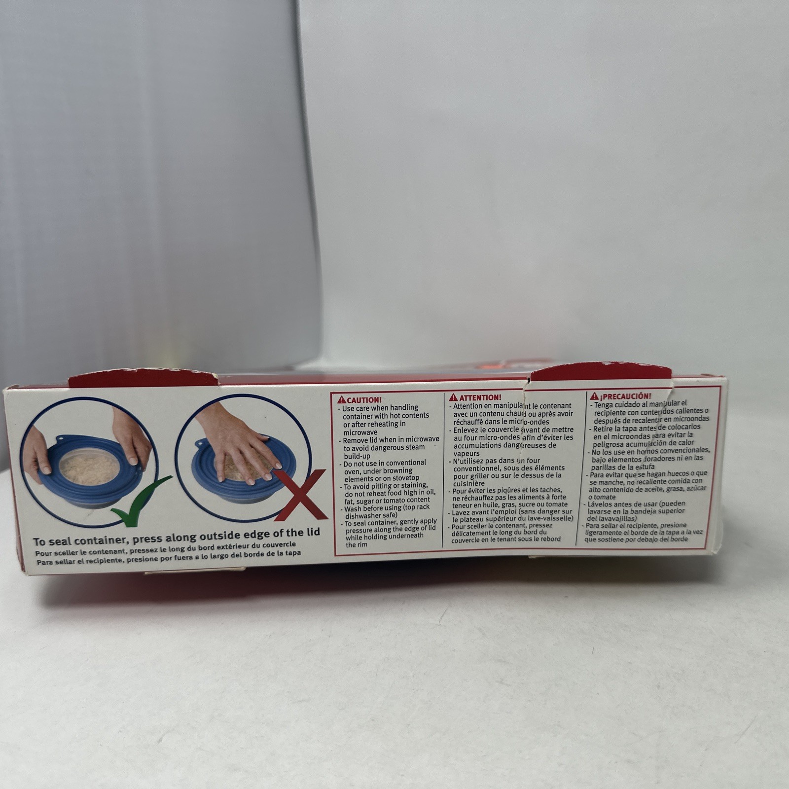 Rubbermaid COLLAPSIBLE 4 Cup Food Storage Container Blue Bowl Lid Vintage RARE