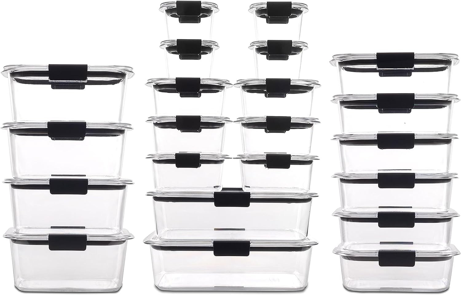 Rubbermaid Brilliance BPA Free 22-Piece Food Storage Containers Set, Airtight, L
