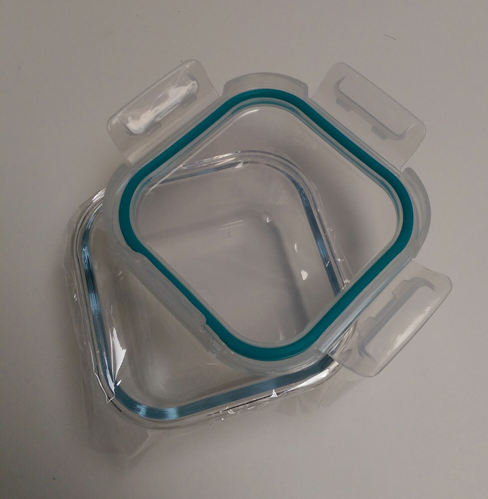 NEOFLAM Cloc 6 pieces Oven Safe Square Glass Food Container with Airtight Lids
