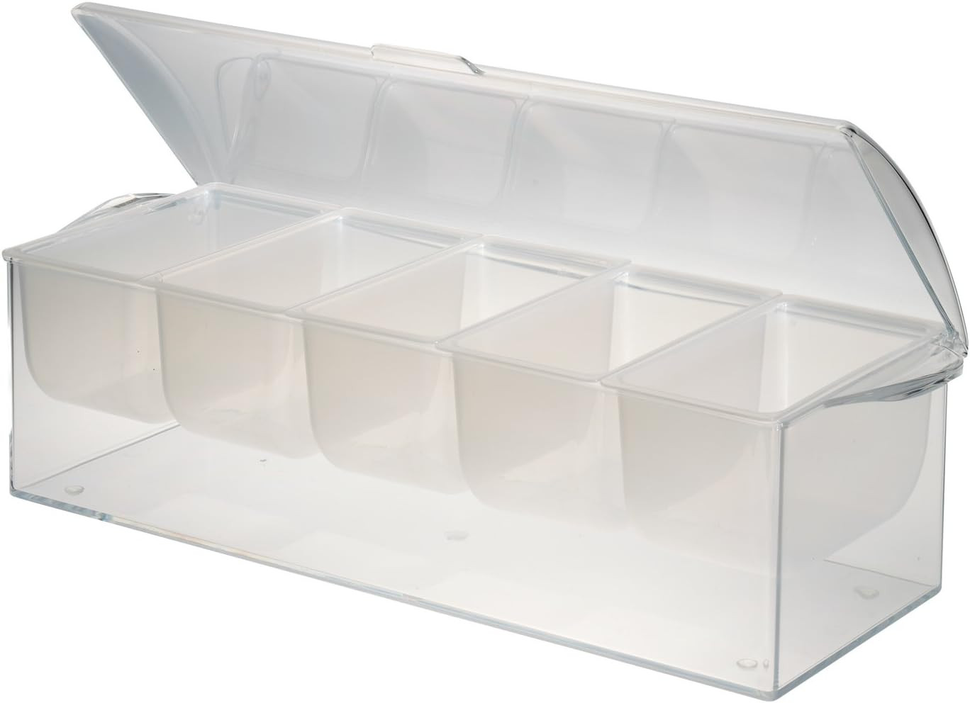 Chilled Condiment Server with 5 Removable Containers.