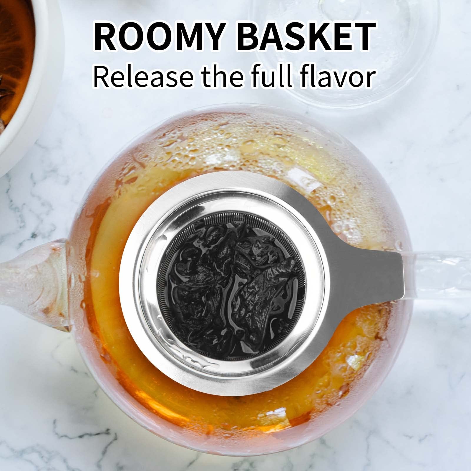 Vaincre Extra Fine Mesh Tea Infuser/Strainer, Stainless Large, Silver
