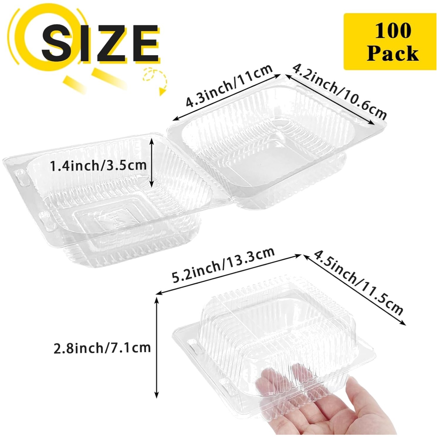 Clear Plastic Containers for Cookies – Value Quantity