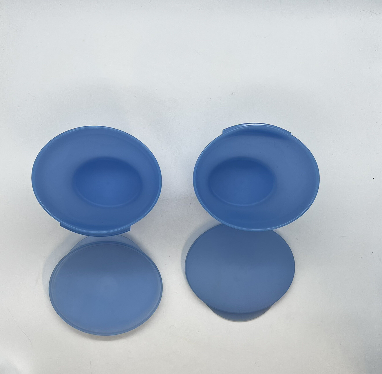 Tupperware Open House Chip ‘N Dip Serving Bowl Complete 3Pc Set 4624A-1 BLUE