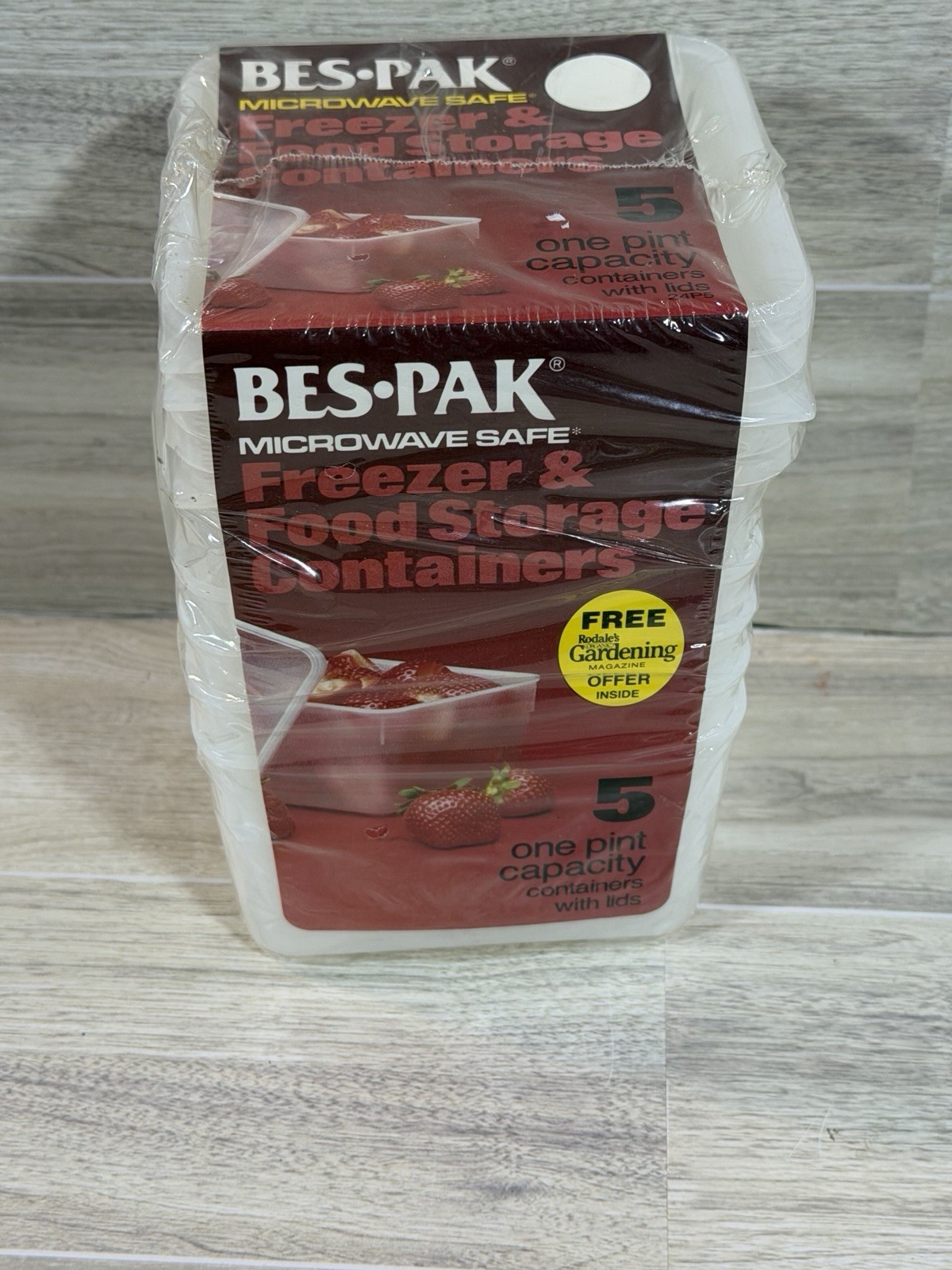 NOS Bes-Pak brand plastic storage containers Lot Of 5