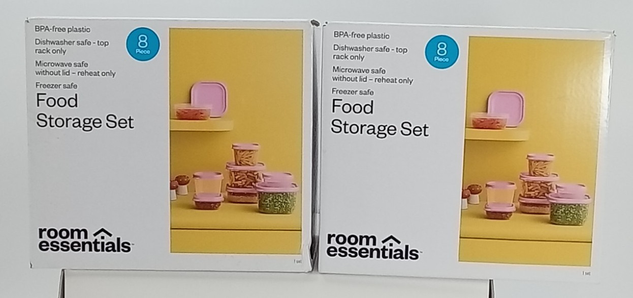 2 16pc (set of 8) Plastic Food Storage Container Set – Room Essentials™