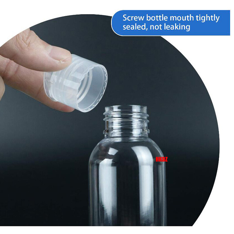 100ml/150/180/200/250ml Clear Round Plastic Bottles with Caps Science Laboratory