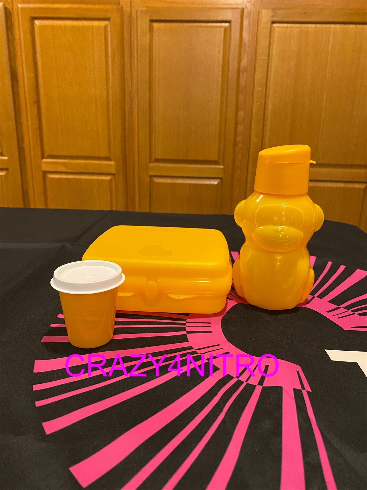 Tupperware ECO Lunch/Snack Set Orange Monkey Sandwich Keeper NEW BPA FREE SHIP
