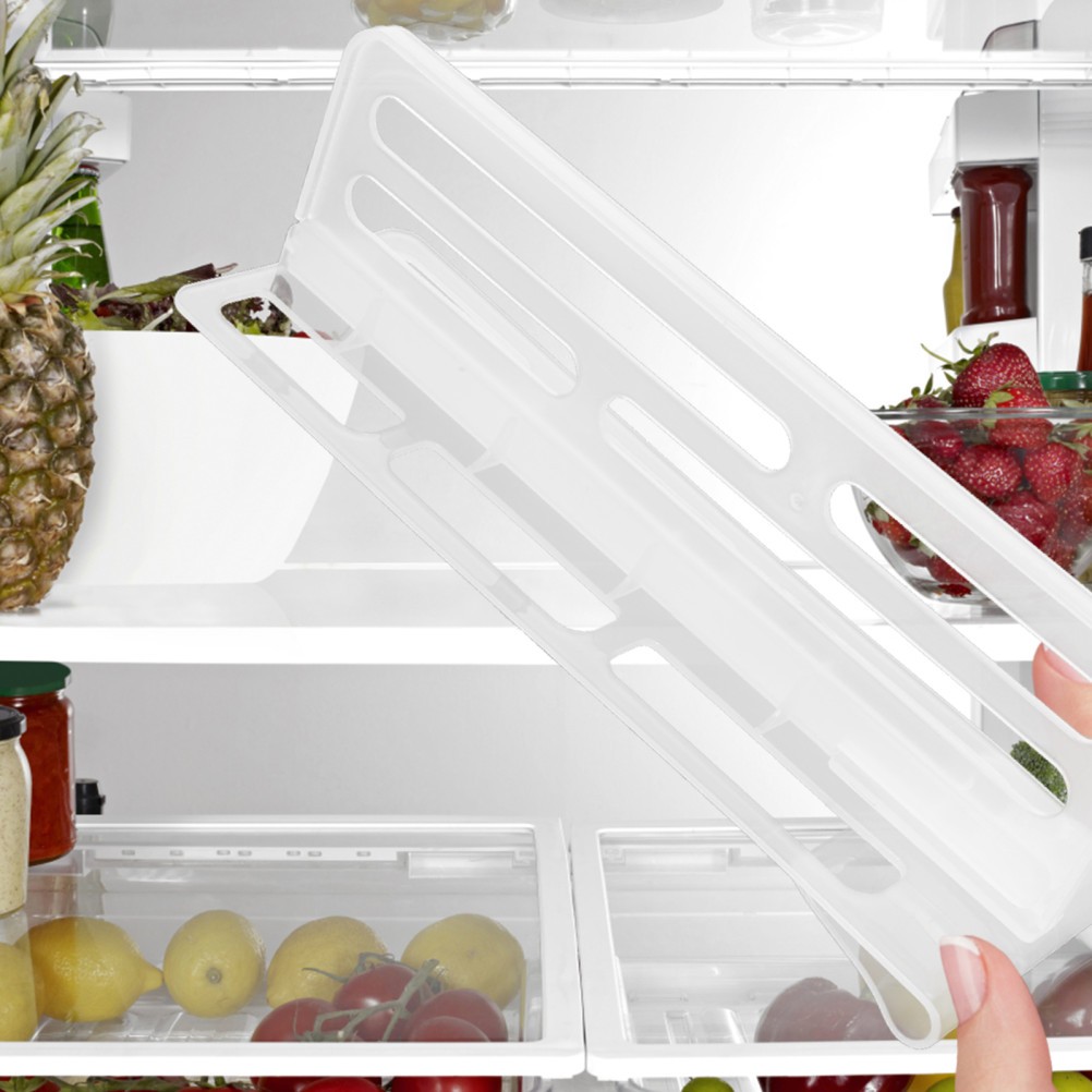Convenient Fridge Divider Transparent PP Material Refrigerator Drawer Organizer