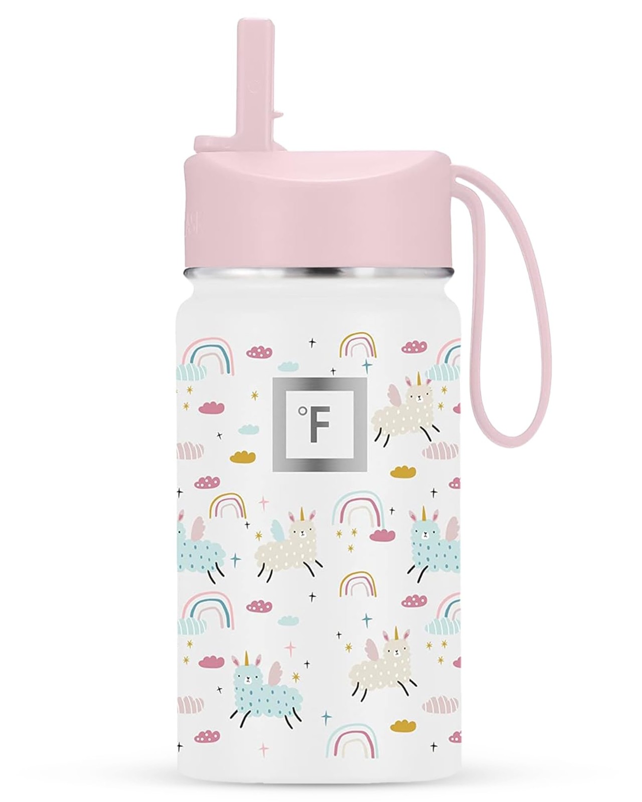 IRON °FLASK Kids Water Bottle – Straw Lid, 20 Name Stickers, Vacuum Insulated