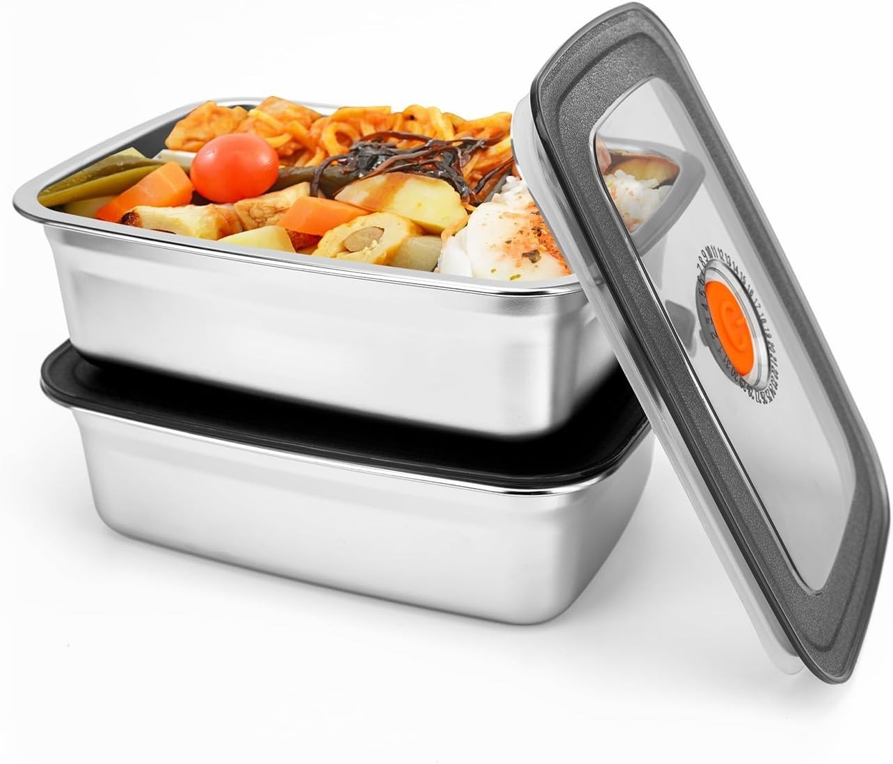 2 PCS Stainless Steel Food Storage Containers(33oz)