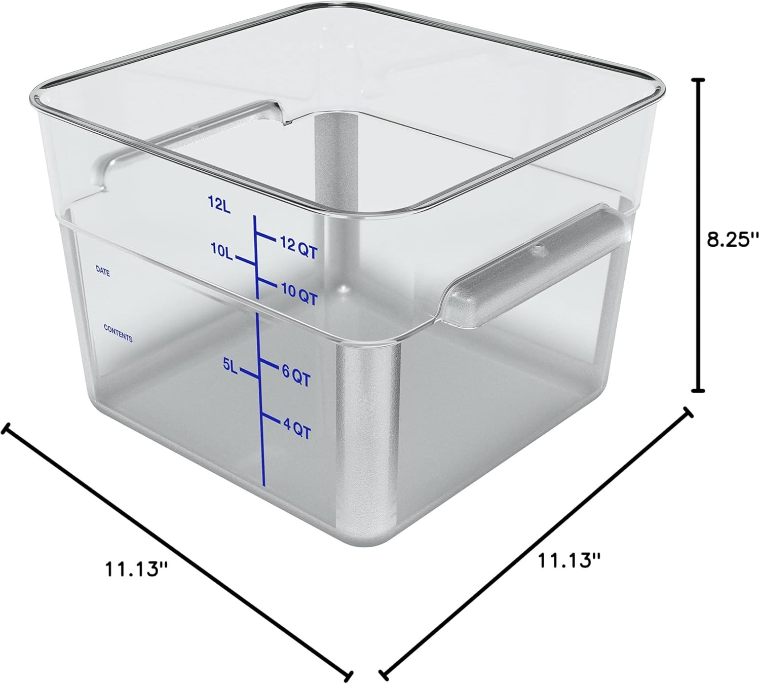 Stackable 12Qt Clear Food Storage Containers – Pack of 3 for Catering & Buffets