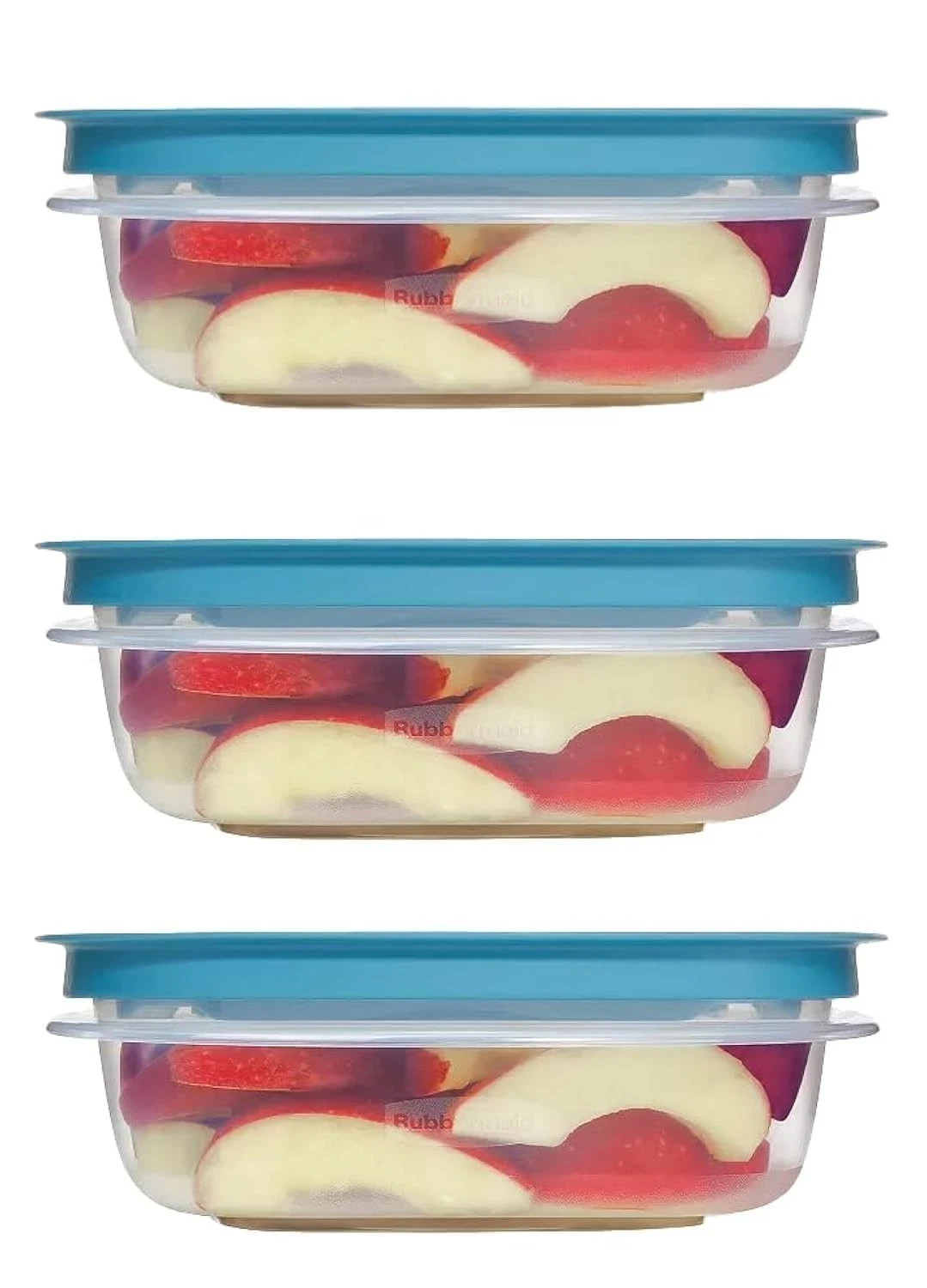 Rubbermaid Storage Containers Easy Find Lids Teal 3 cup Flex & Seal Leak Proof
