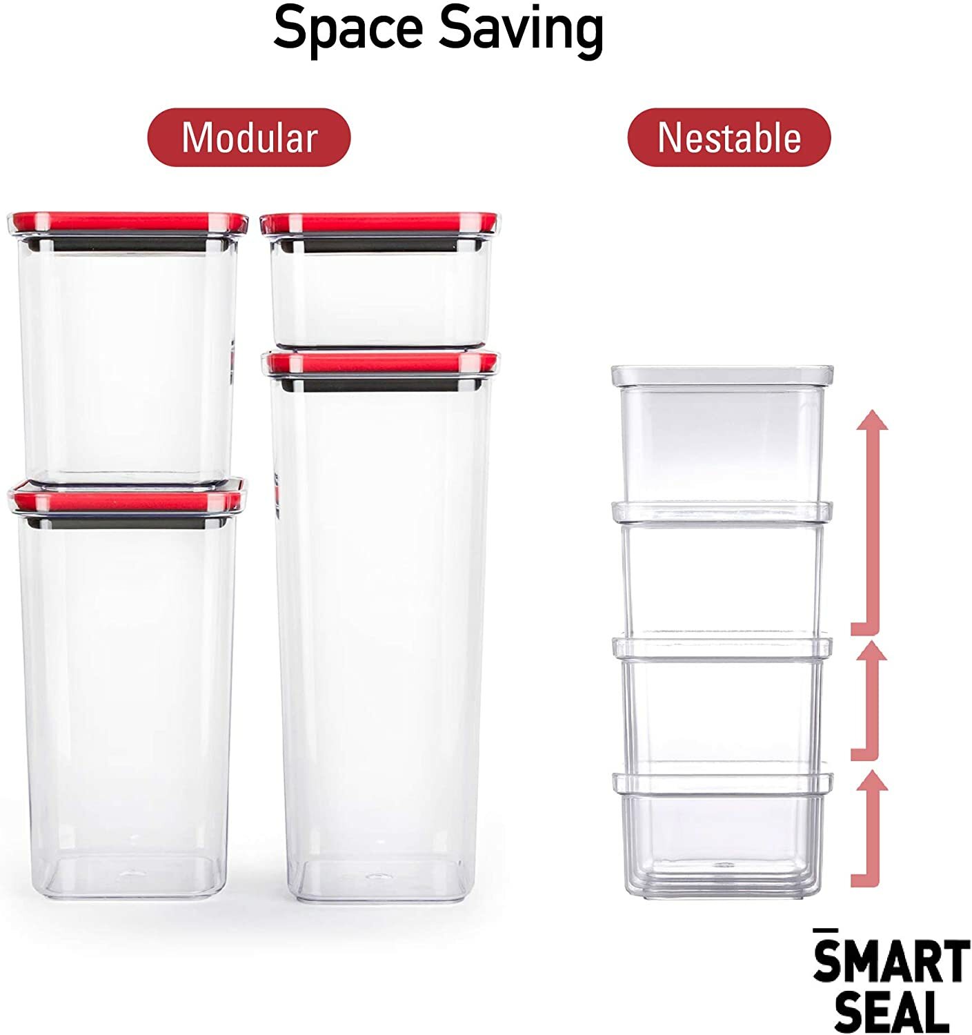 Open Box, 4 Set Neoflam Airtight Pantry Dry Food Storage Container Organizer Set