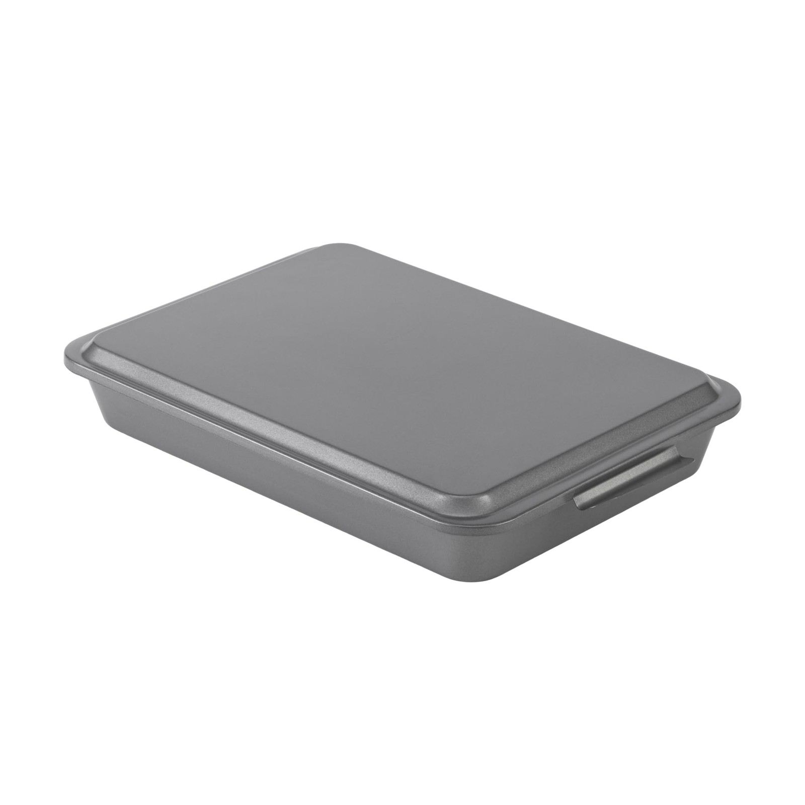 9×13 Baking Pan Oblong Cake Brownie Sheet Metal Lid Nonstick Steel OvenSafe Gra