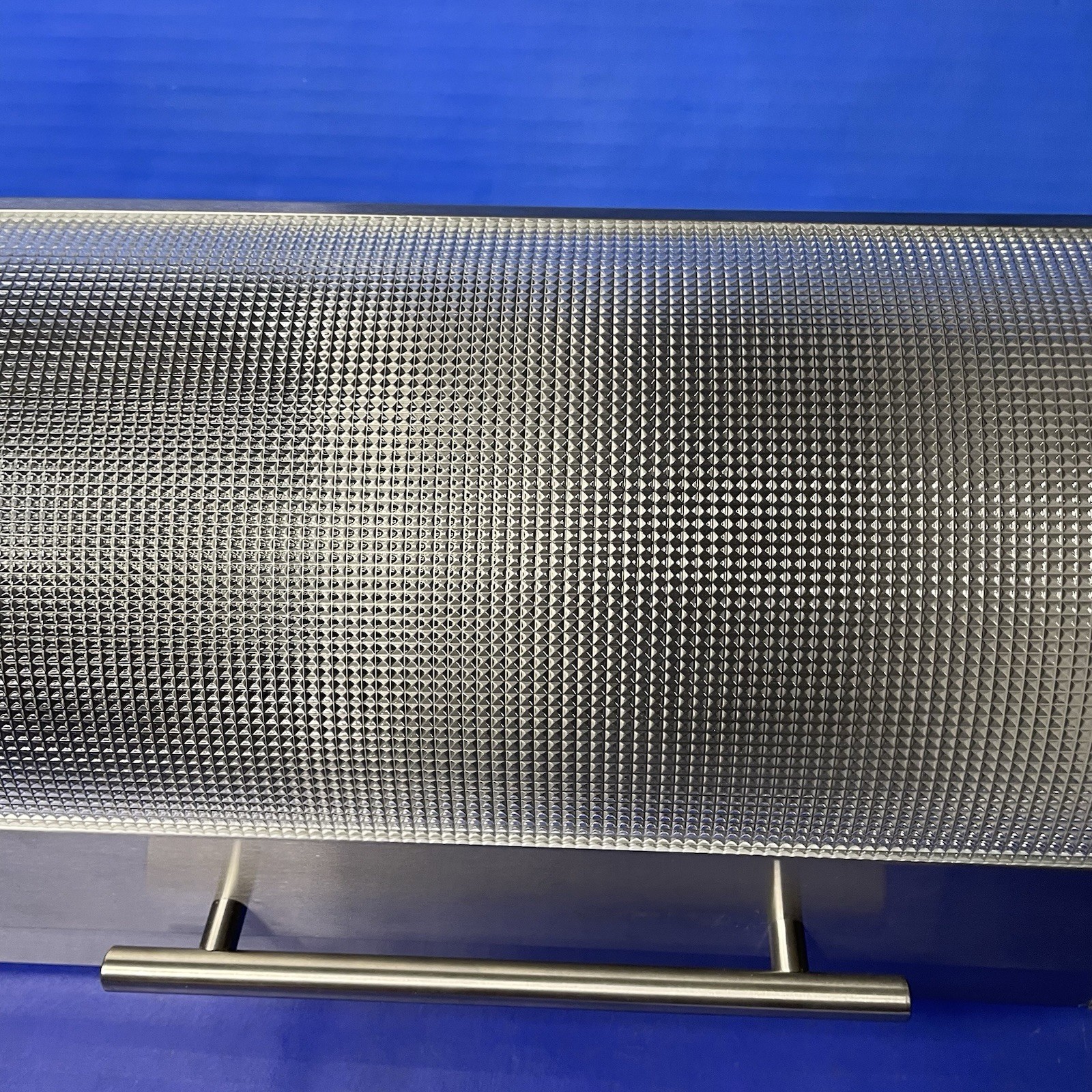 Bread Box with Tempered Glass Front Stainless Steel Roll Top Lid Oggi 15x8x8in