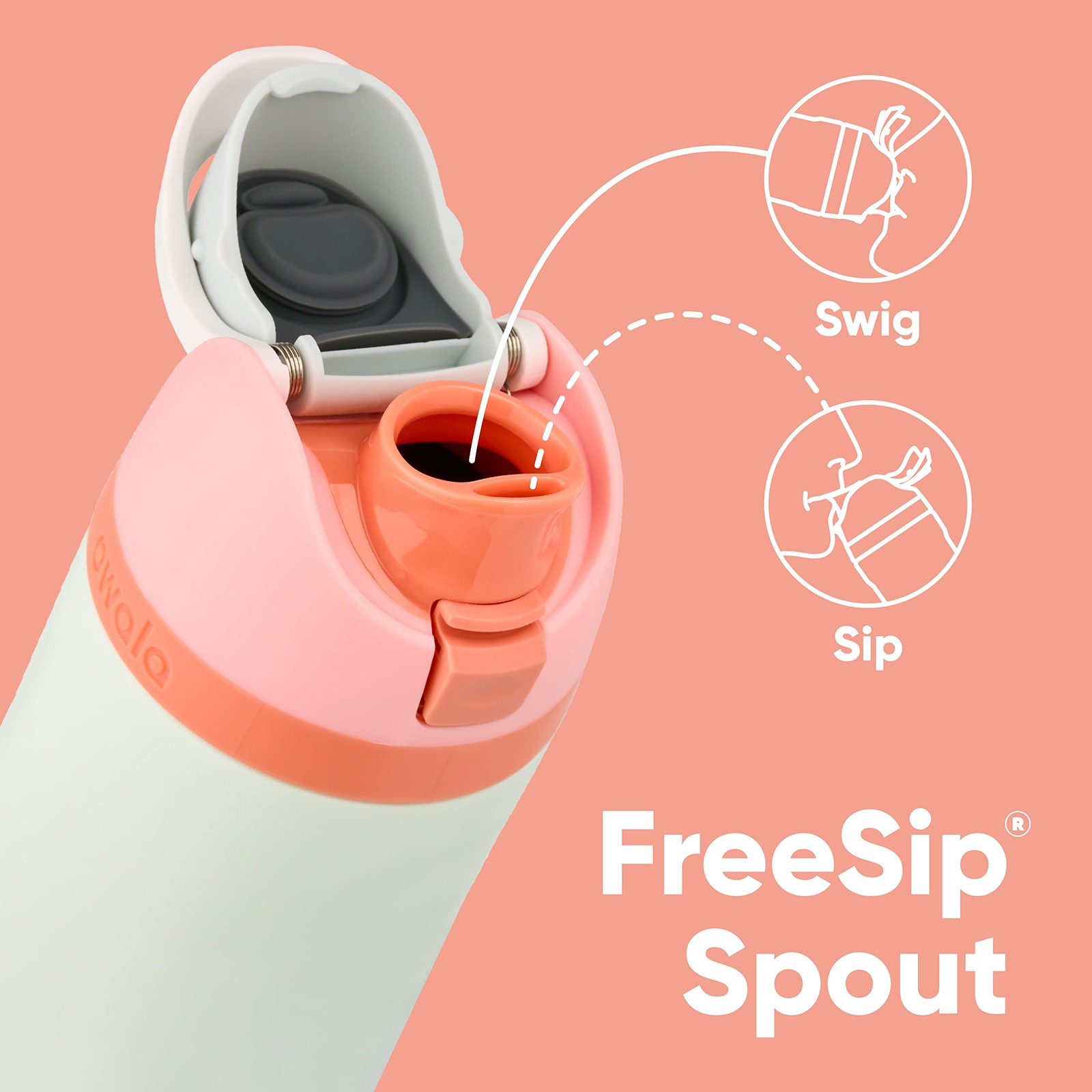 Owala Freesip Insulated Stainless Steel Water Bottle Straw Bpa-Free Sports