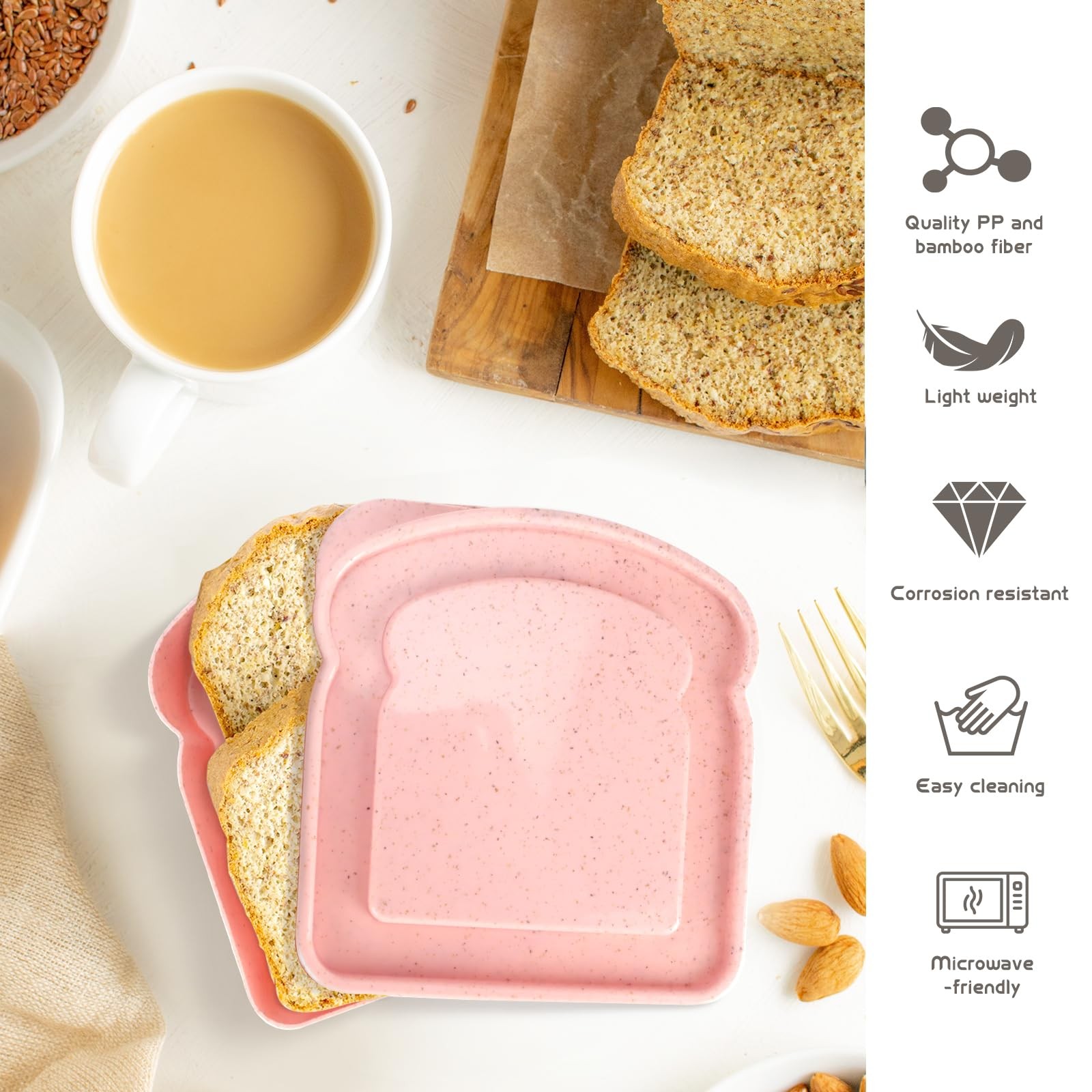 4 Pcs Toast Shape Sandwich Box 14oz Sliced Toast Boxย Toast Freshkeeping Con…