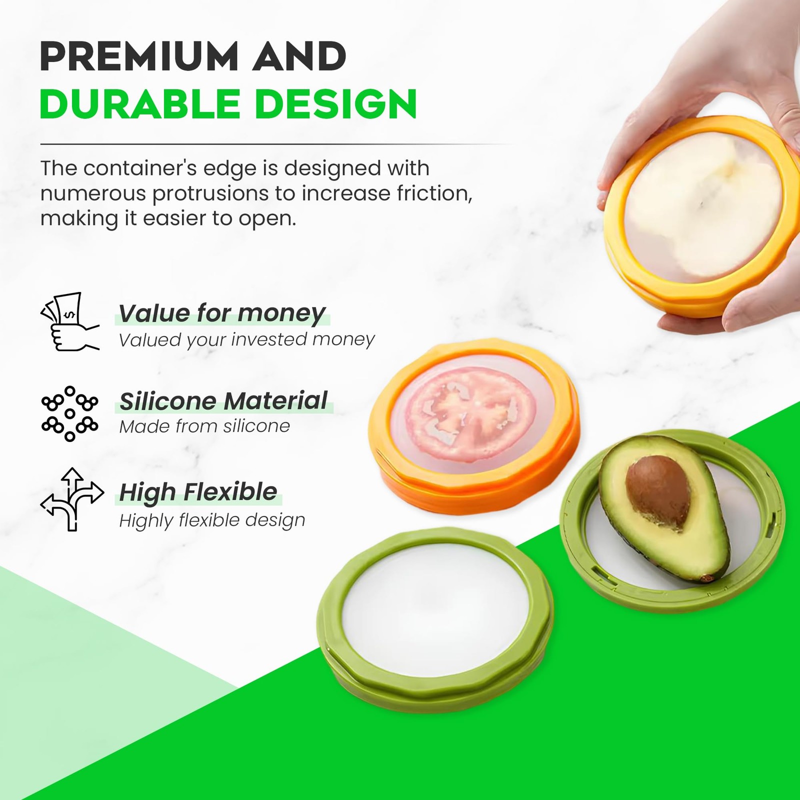 Avocado Saver and Onion Small (5 inches x 5 inches), Type B / 4 Colors