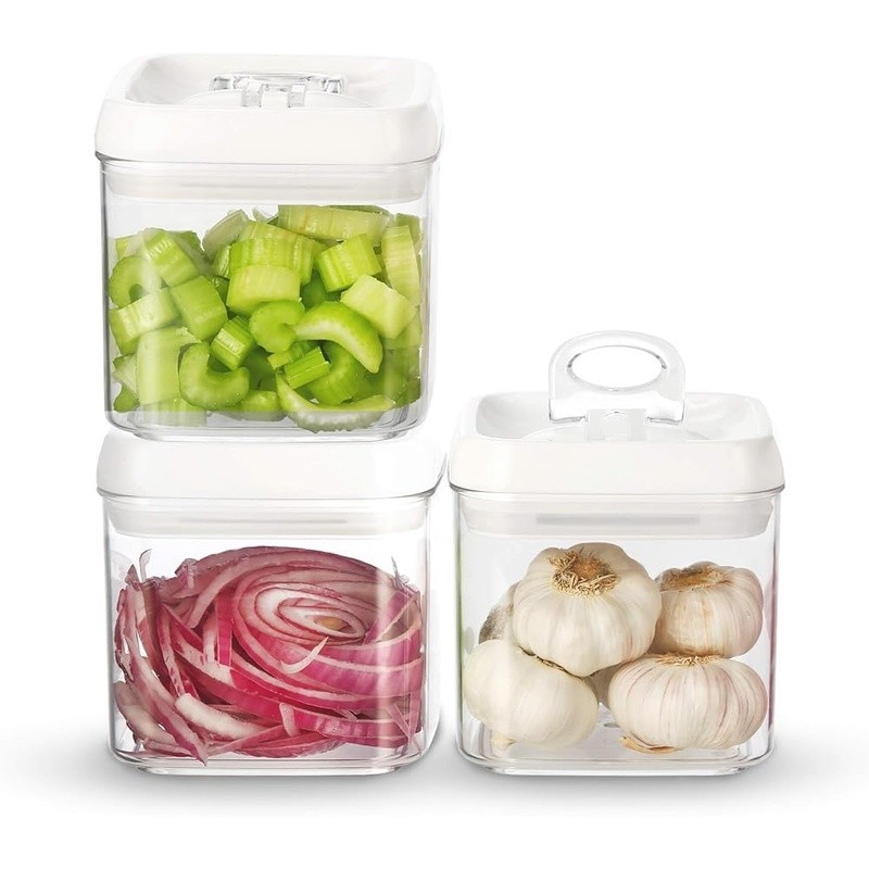 Airtight Food Storage Containers Set Fridge Pantry Organizer 3PC Stackable New