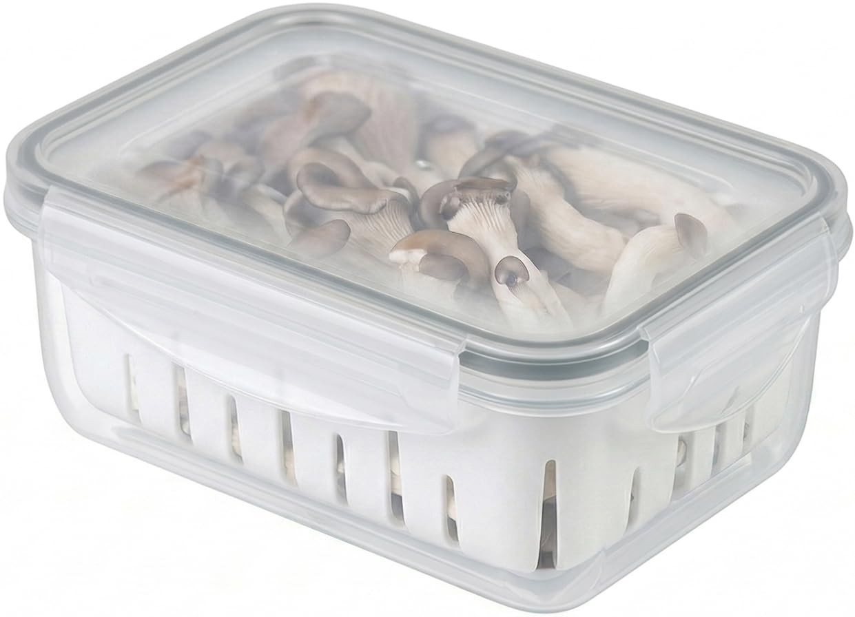 3.0 Cup Produce Saver Container for Fridge with White Colander, Airtight Frui…
