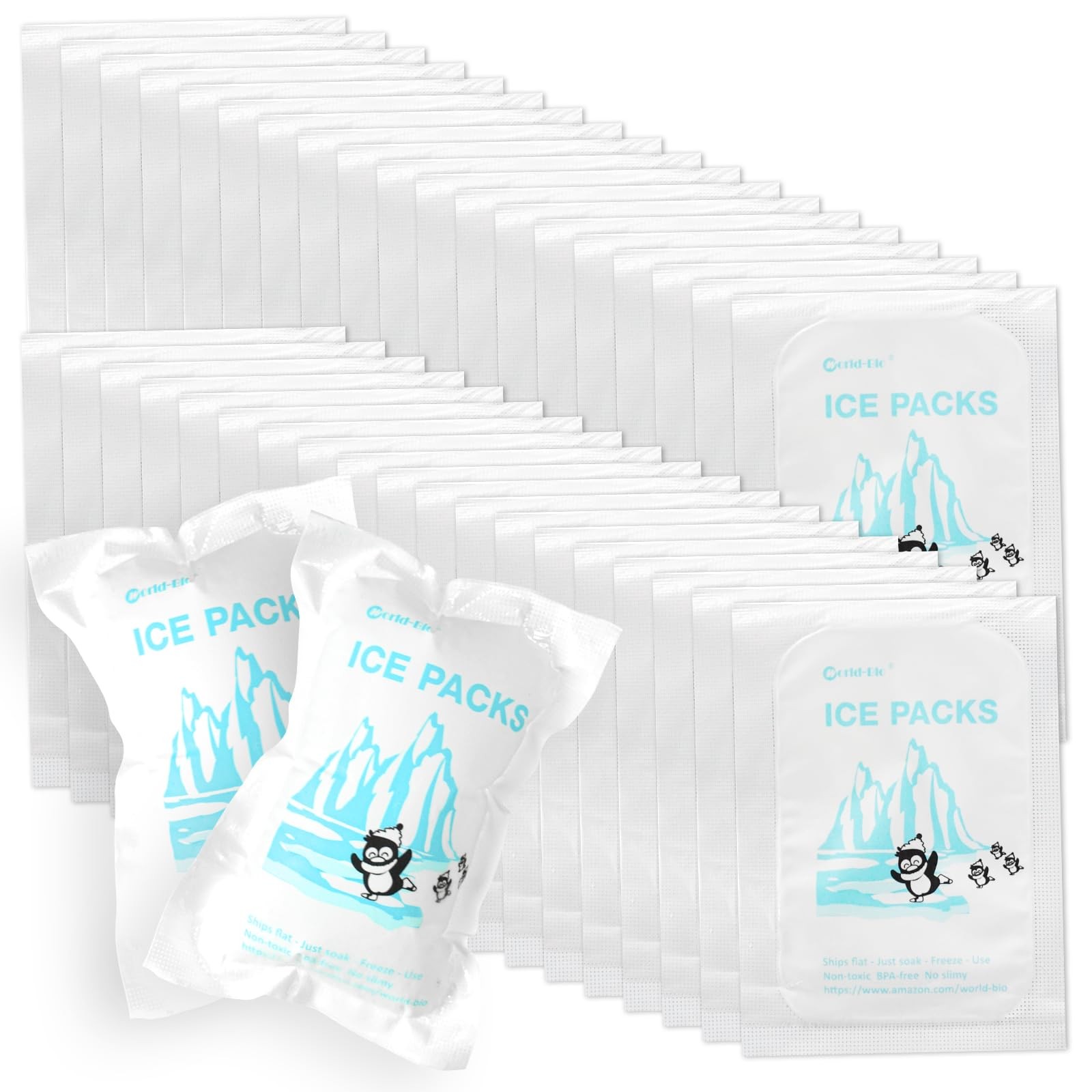 Small Dry Ice Packs Cold Packs for Frozen Food, 48 Packs Bulk Dry Ice Sheets …