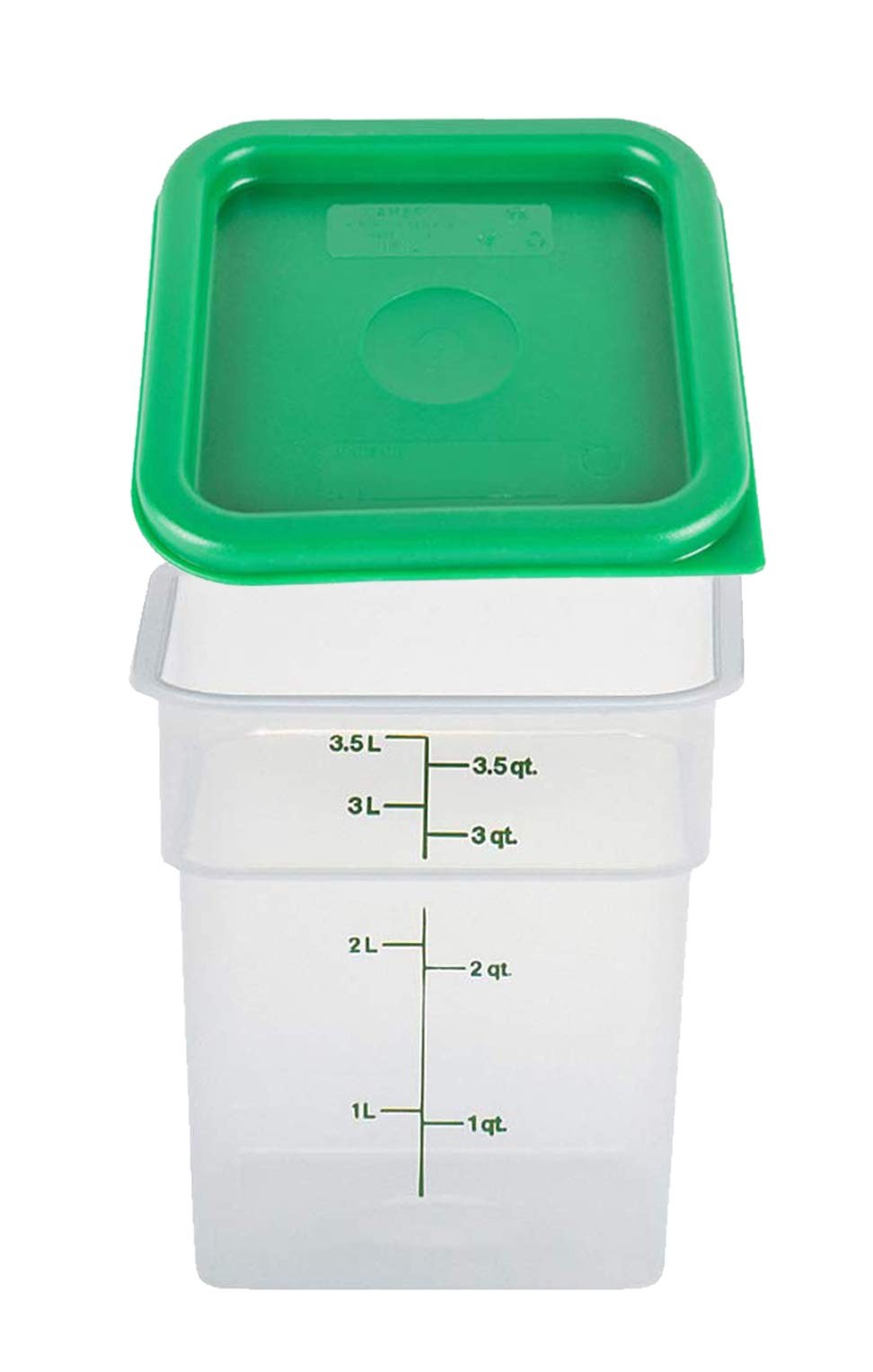 Cambro 4Sfspp190 4 Qt. Translucent Container With Sfc2452 Kelly Green