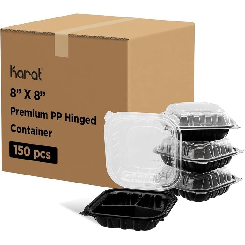 Hinged Food Storage Containers Bulk Polypropylene Reusable Durable Kitchen Use