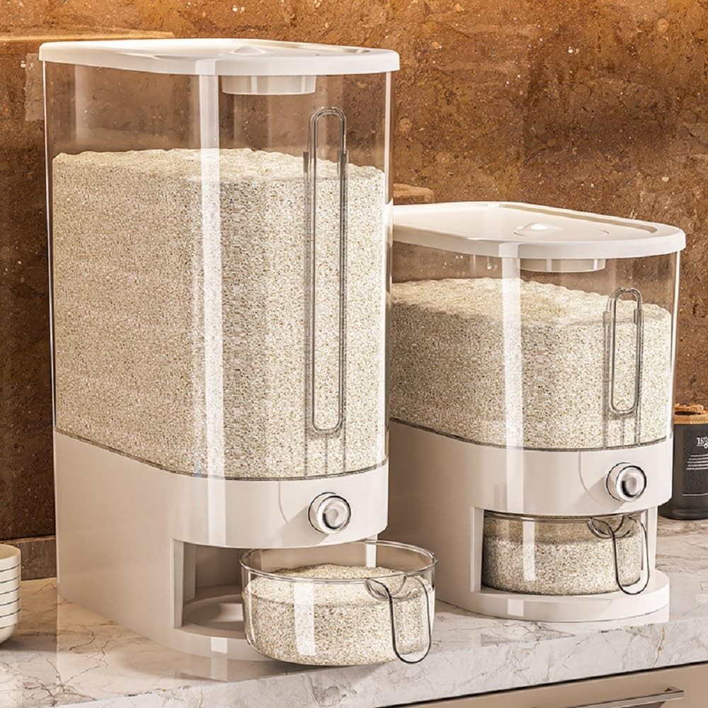 Large Rice Dispenser 25Lbs, Cereal Dispenser Rice Container Food Storage Cont…