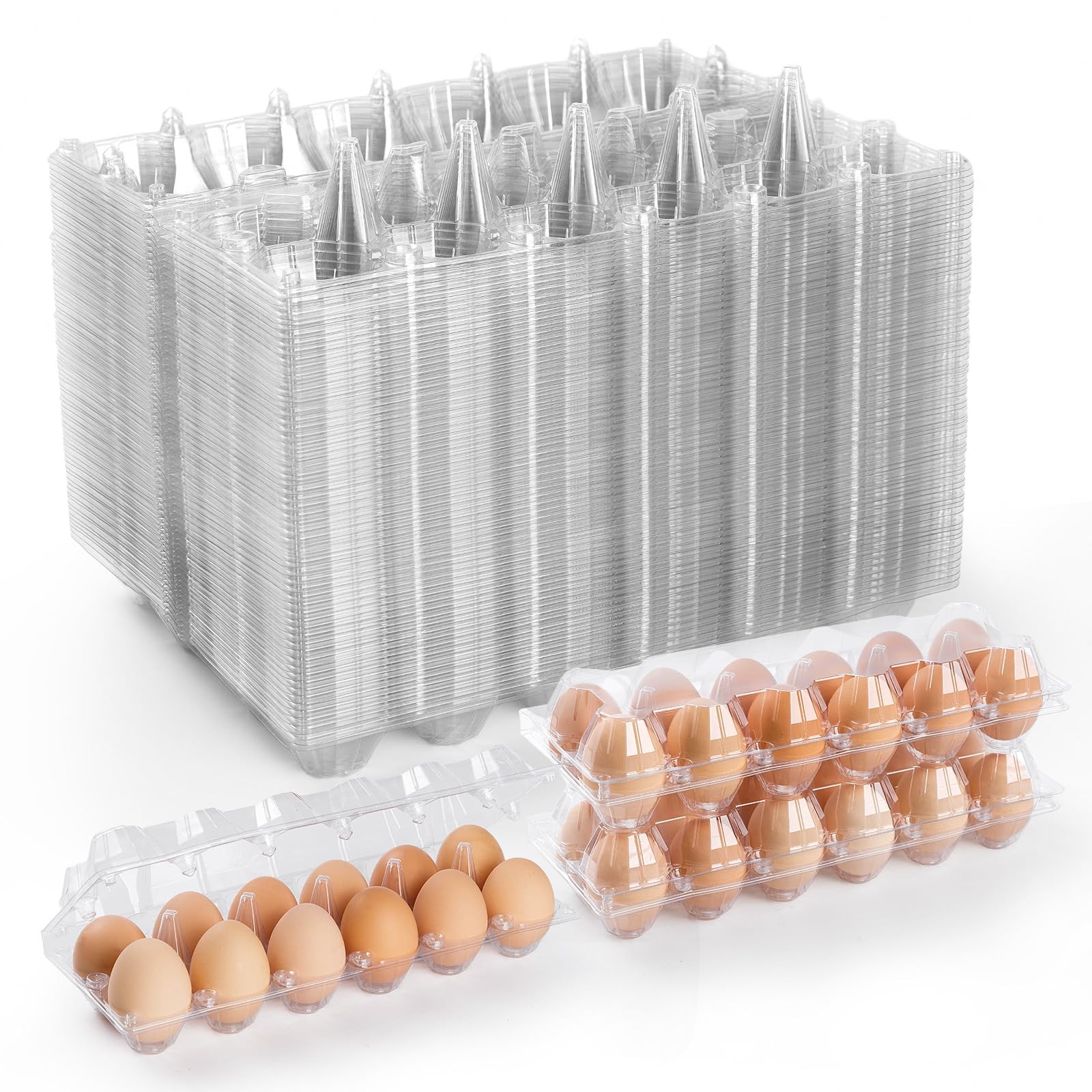 40 Pack Clear Egg Cartons Cheap Bulk,Plastic Egg Carton Bulk 12 Count,Reusabl…