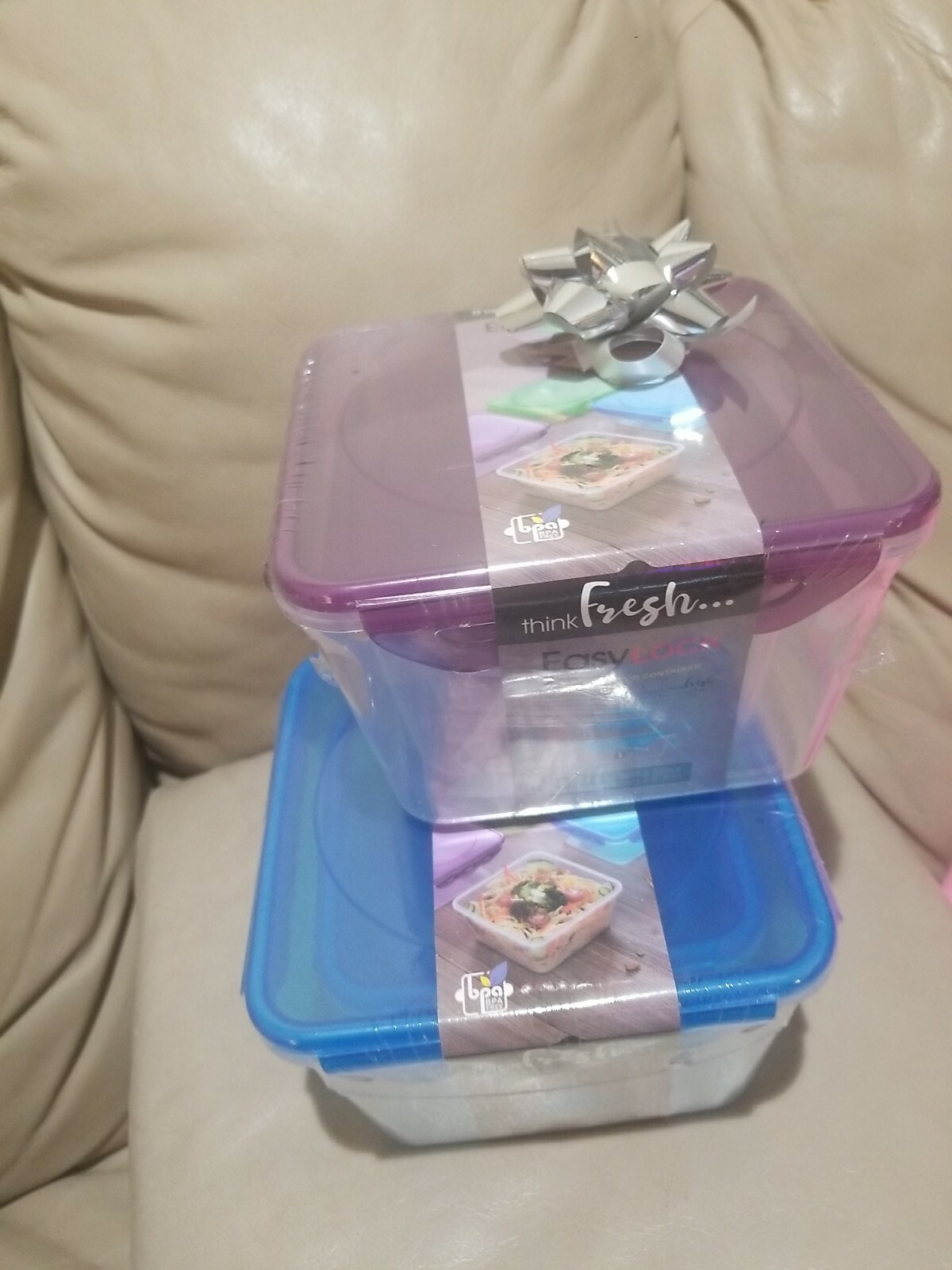 Think Fresh Food Storage Container Set, total 6-Pack, Square