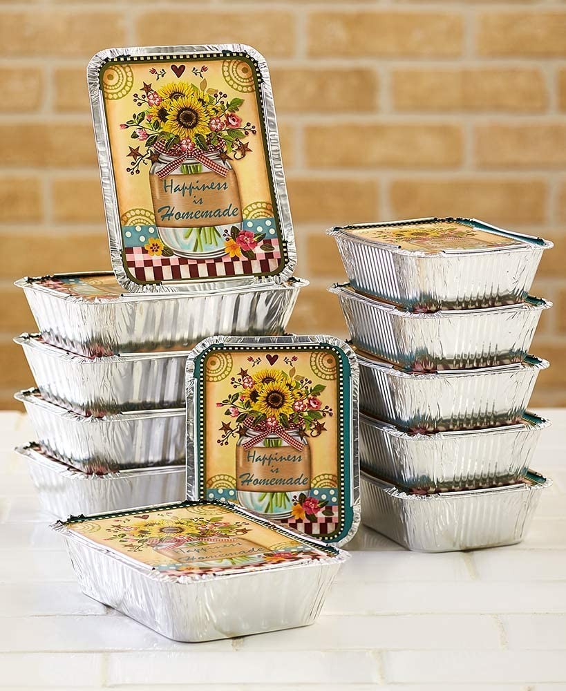 “Happiness is Homemade” Leftover Goodie Food Container Set – 12-Pc NEW