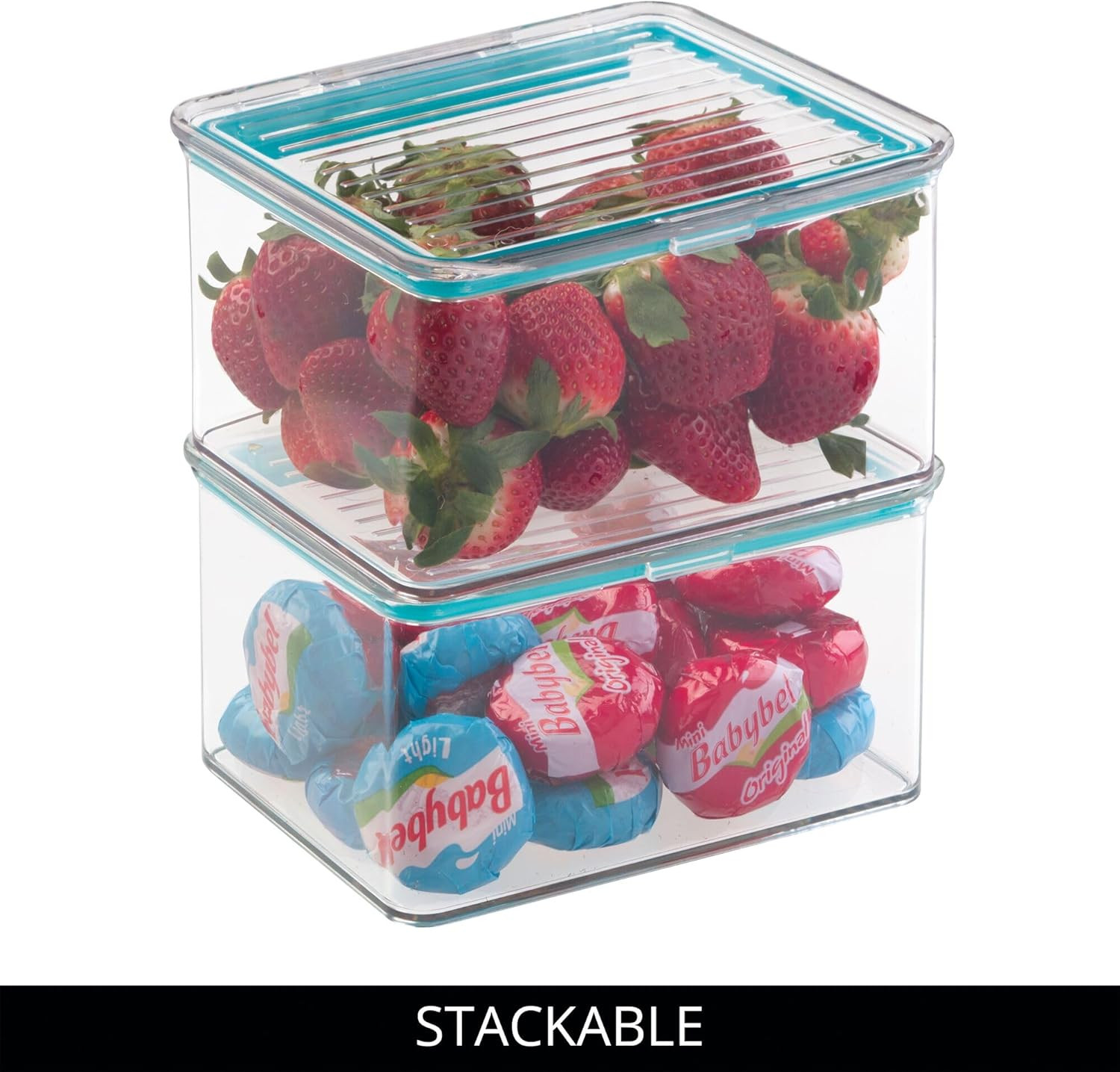 Idesign Plastic Bpa-Free Pantry Food Storage Organizer Bin with Air-Tight Hinged
