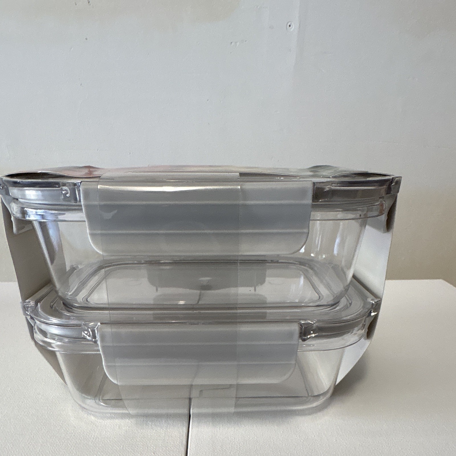 Cook’s Supply Co. 4pc 29 oz Rectangular Plastic Containers Snap Lids Stackable