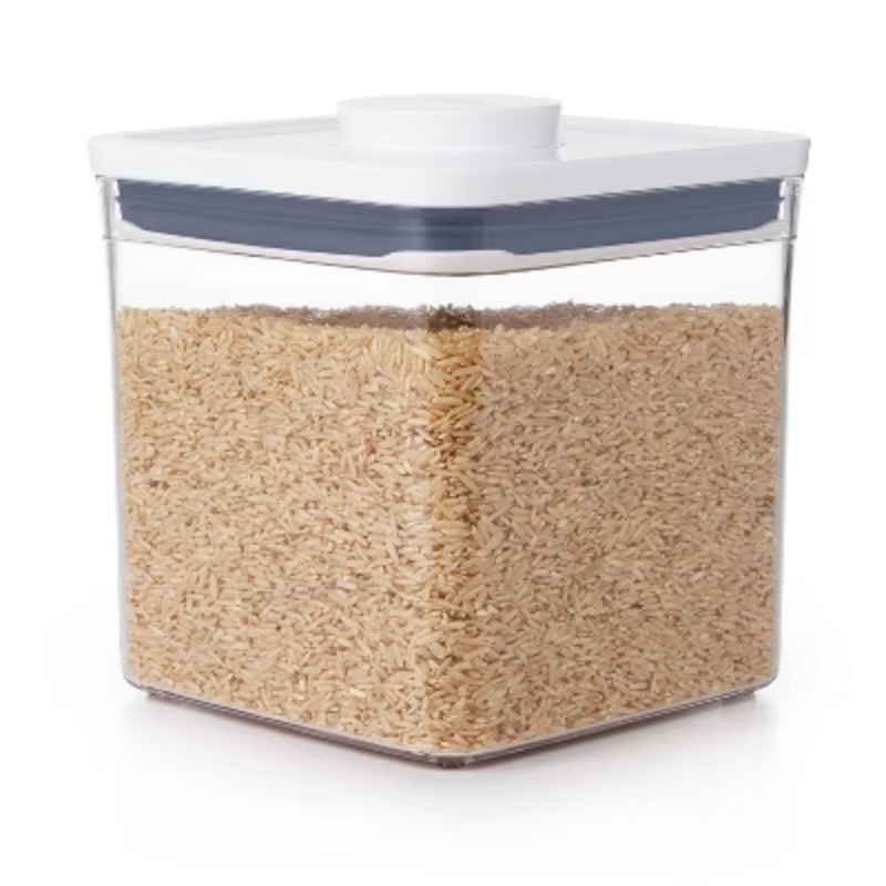 POP 2.8qt Plastic Big Square Airtight Food Storage Container Clear
