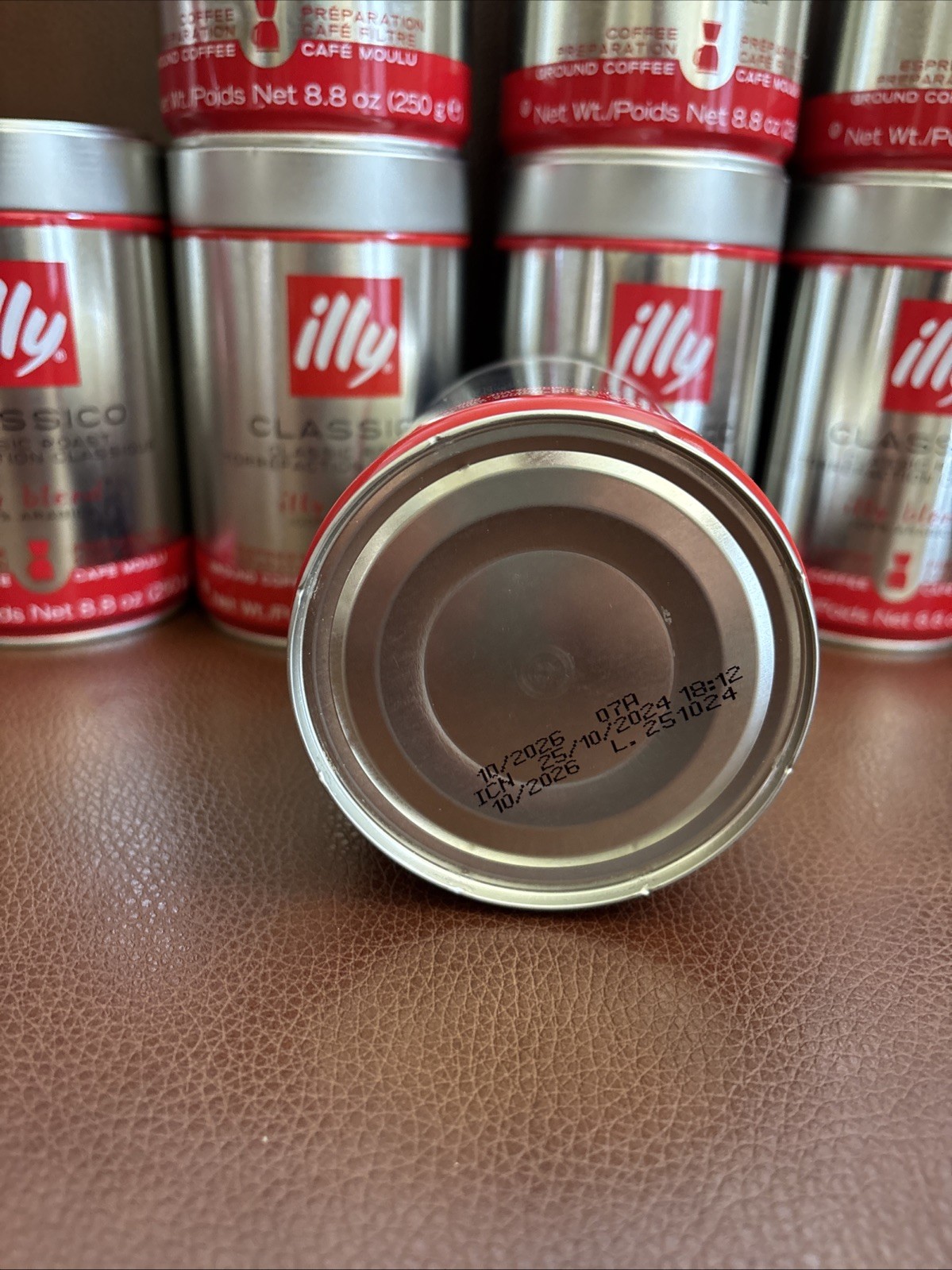 Illy coffee tin can empty lot of 12