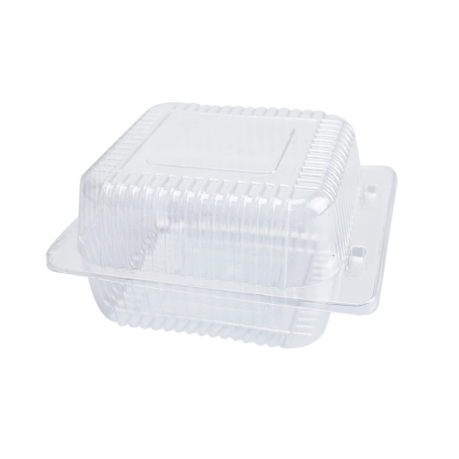Clear Hinged Plastic Containers with Lids 50PC 5.3×4.7×2.8 Inch