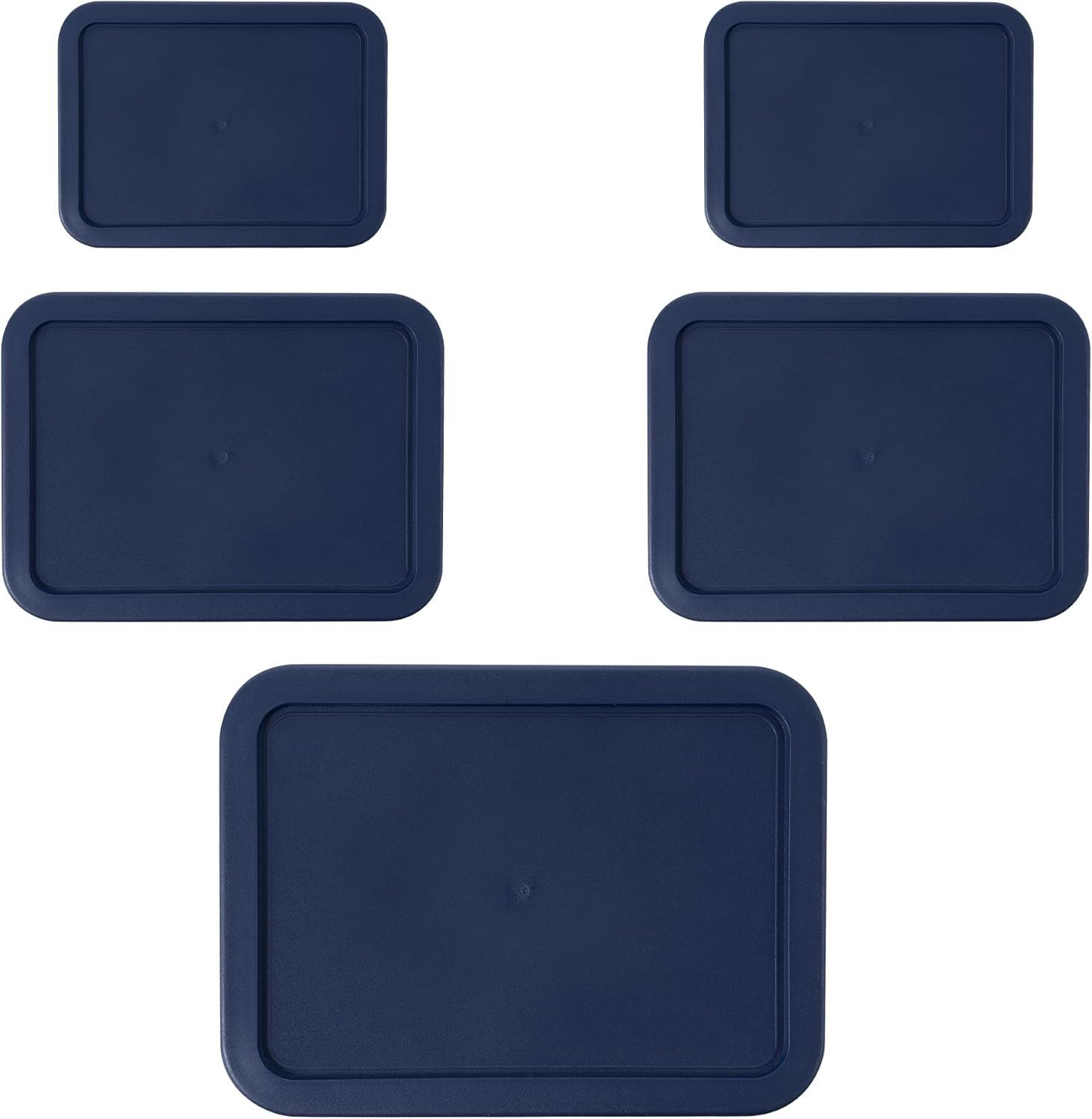Replacement Rectangular Lids for Pyrex Glass Food Storage Containers (2) 3-Cup (
