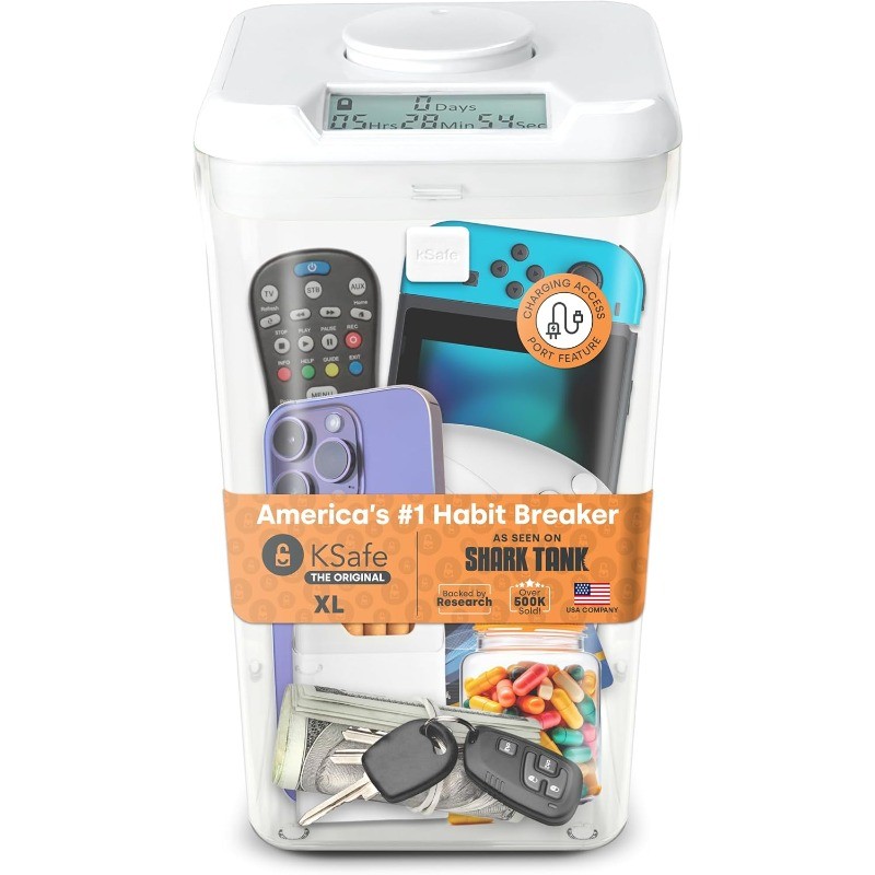Time Locking Container XL – Tech Lock Box for Tablets, Game Controllers, Large