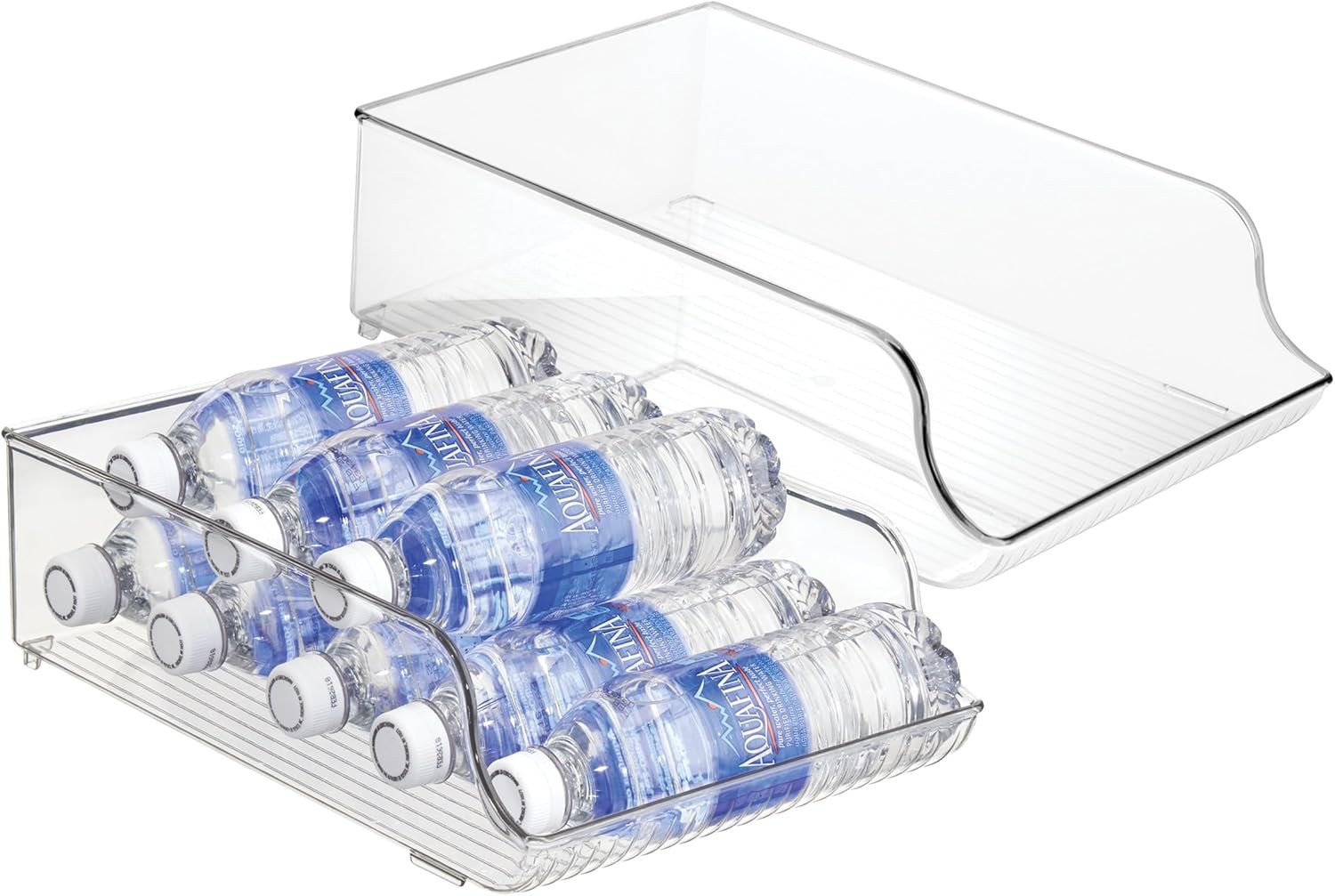 Water Bottle Organizer for Fridge or Pantry – Clear – Made in USA