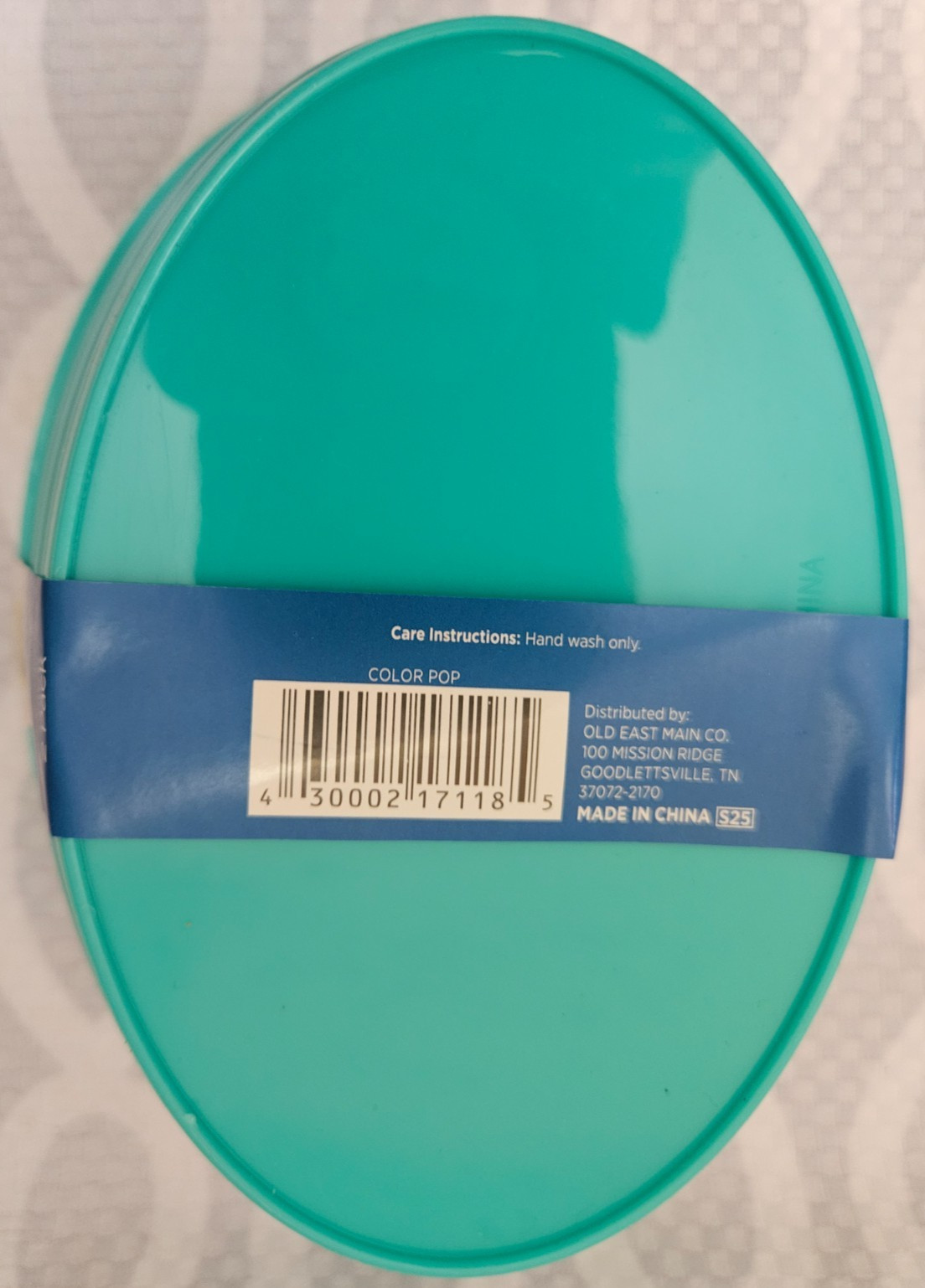TrueLiving Med Snack Tubs Turquoise Plastic Party Storage Baskets Handles 2 Pack