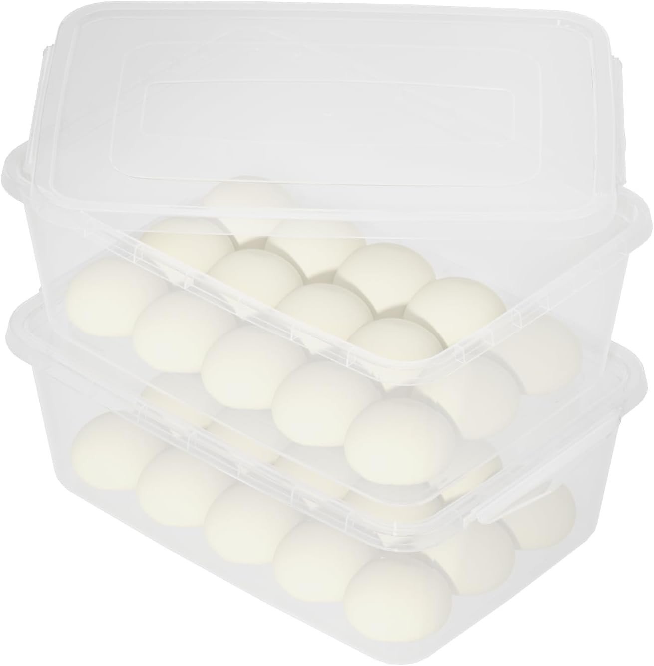 2-Pack 16 L Pizza Dough Proofing Box with Lid, Clear Food Pizza Storage Containe