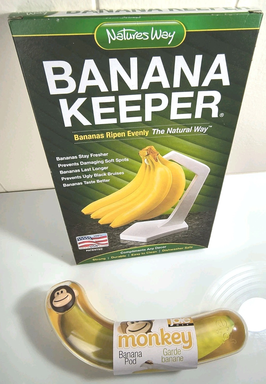 Monkey Banana Protector Pod Case Gadget Kids Lunch Storage Yellow BPA Free Joie
