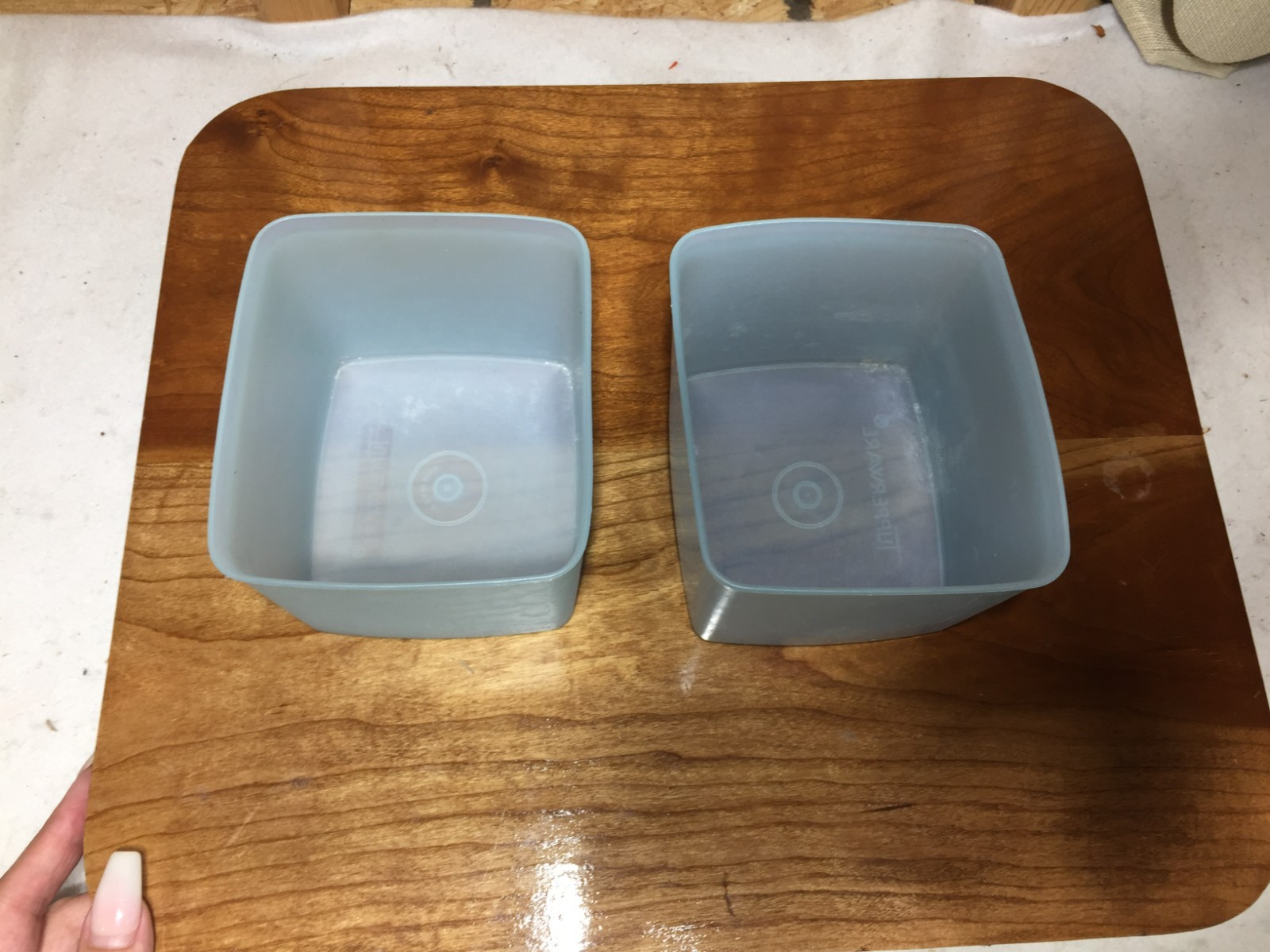 Set of 2 Tupperware 312-12 Storage Containers NO LIDS