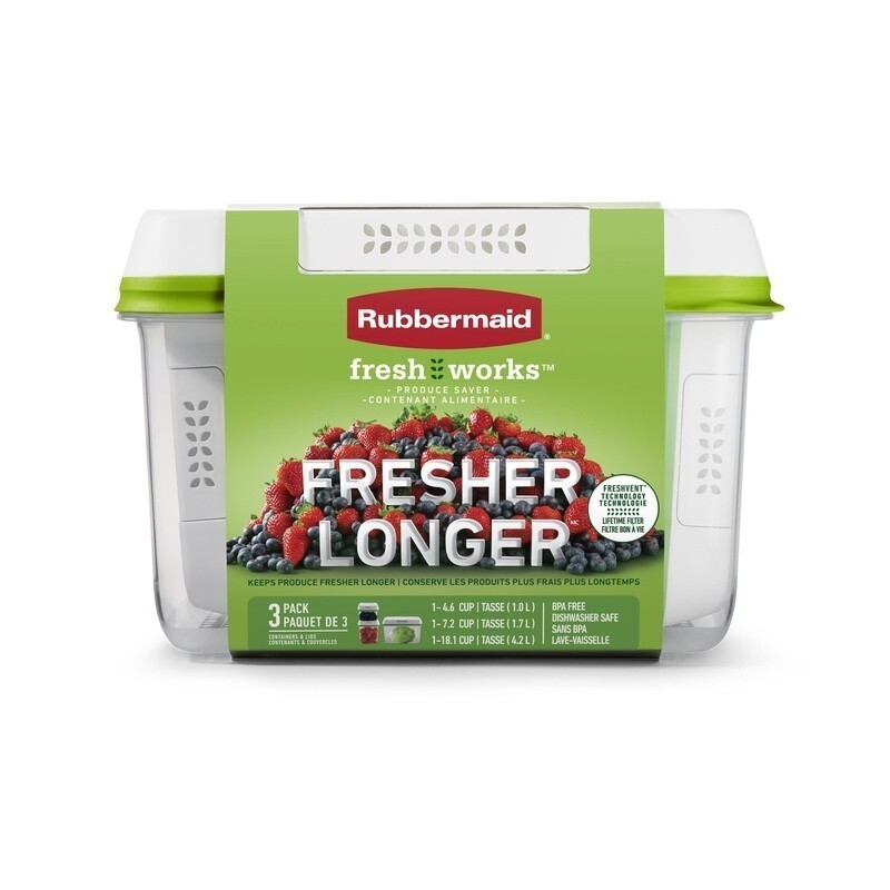 Produce Saver Food Storage Containers 6-Piece Set Freshness Keeper Airtight New