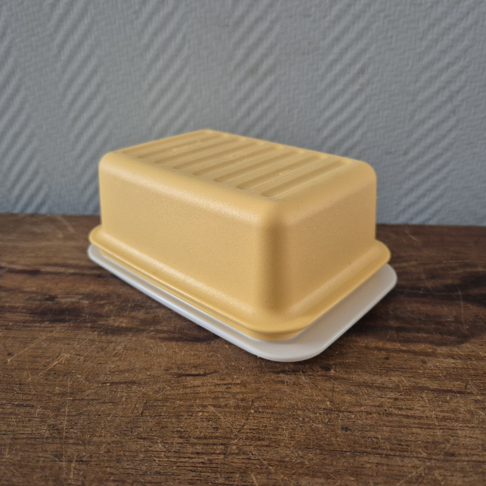 Vintage Tupperware Butter Fleet Cheese Storage Box Storage Tray Butter Yellow 1