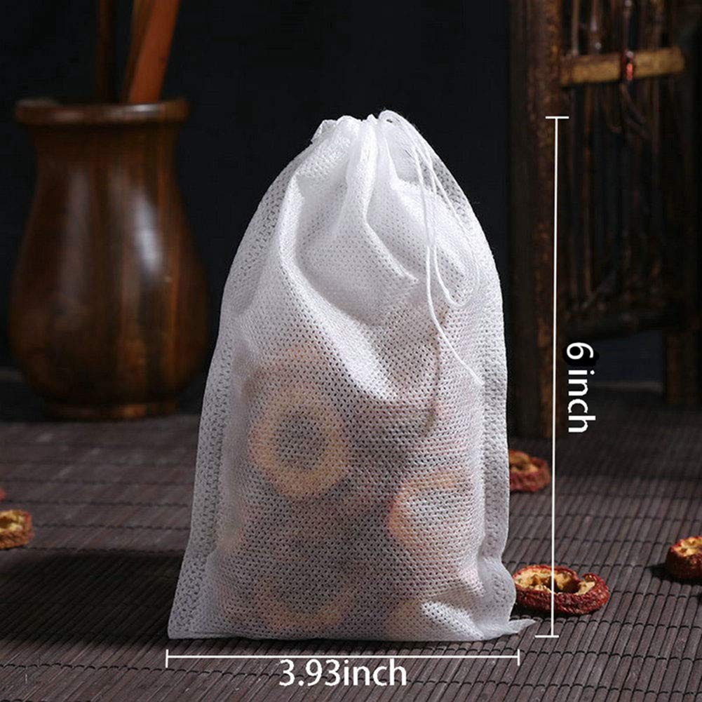 LTKJ 100-pack Cotton Tea Filter Bags Coffee with Drawstring for White