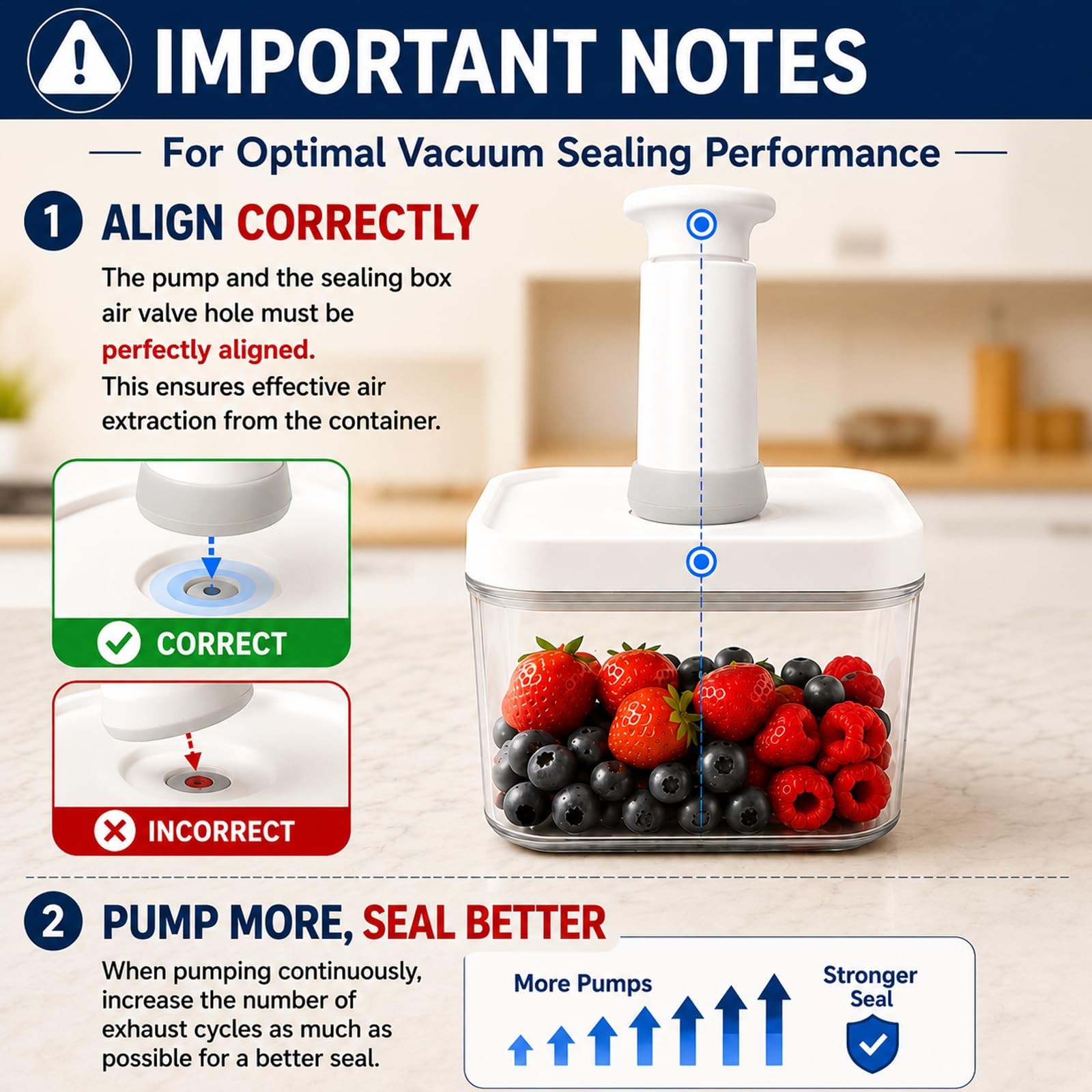 BARRYSAIL Vacuum Sealed Food Storage Containers with Pump – Airtight, whit
